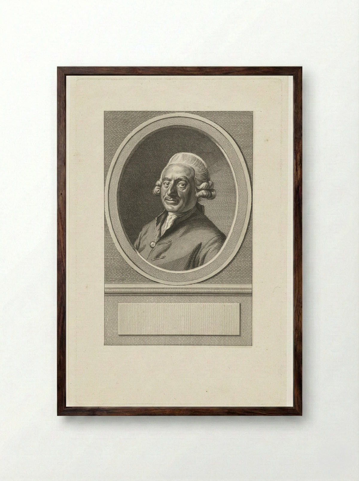 Portret van Pieter van Damme op 60-jarige leeftijd - Cornelis Bogerts - Framed Print Dark Wood