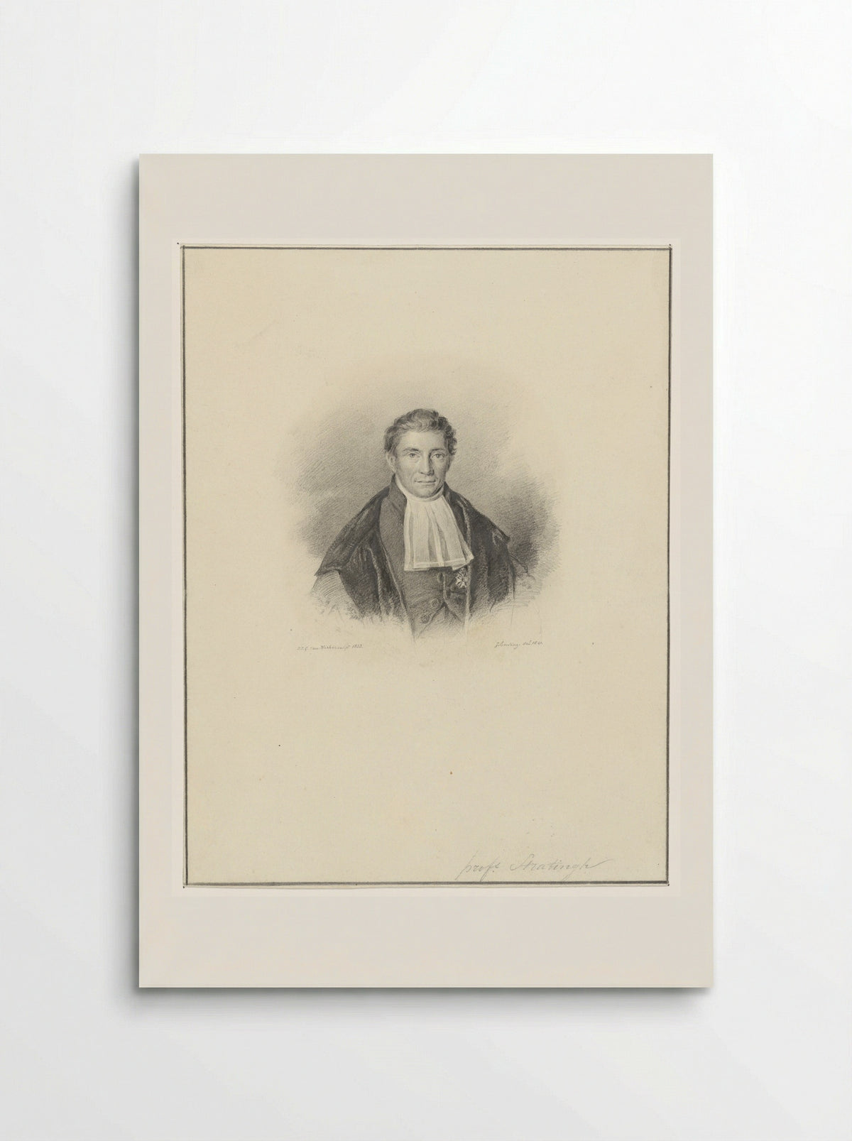 Portret van Professor Sib. Stratingh - Jan Ensing - Poster