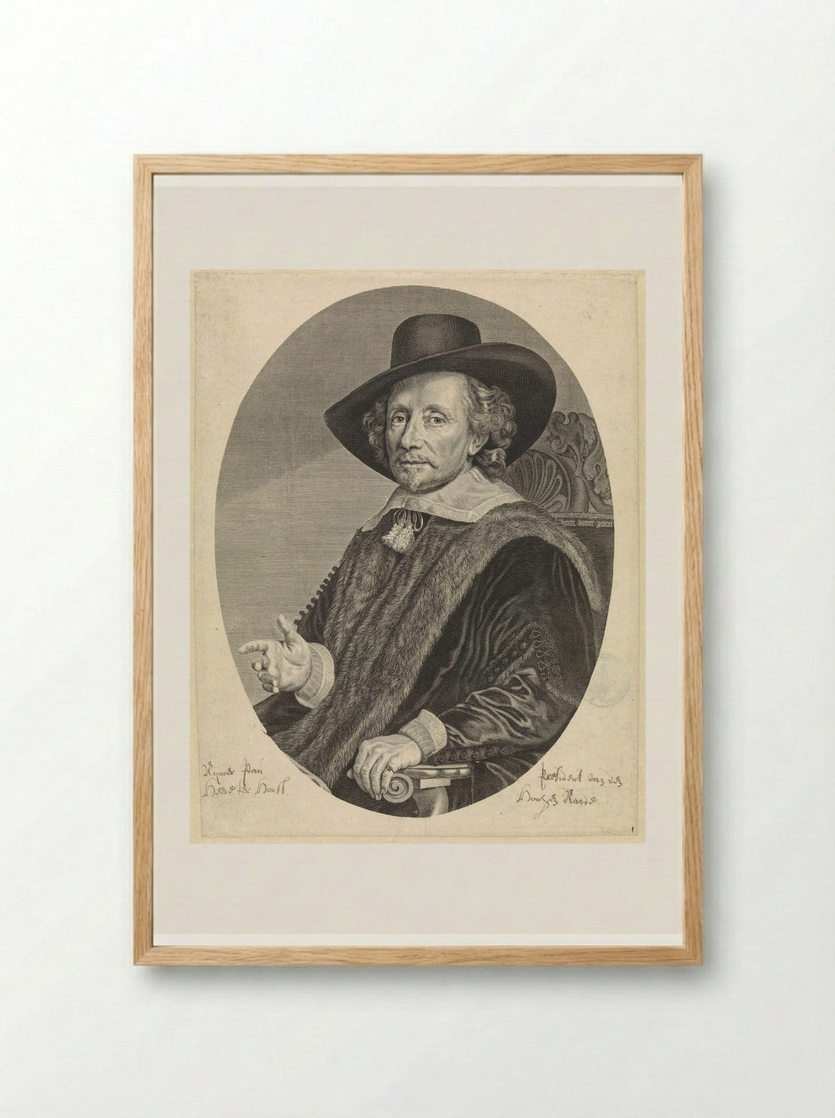 Portret van Reinier Pauw - Theodor Matham - Framed Print Wood