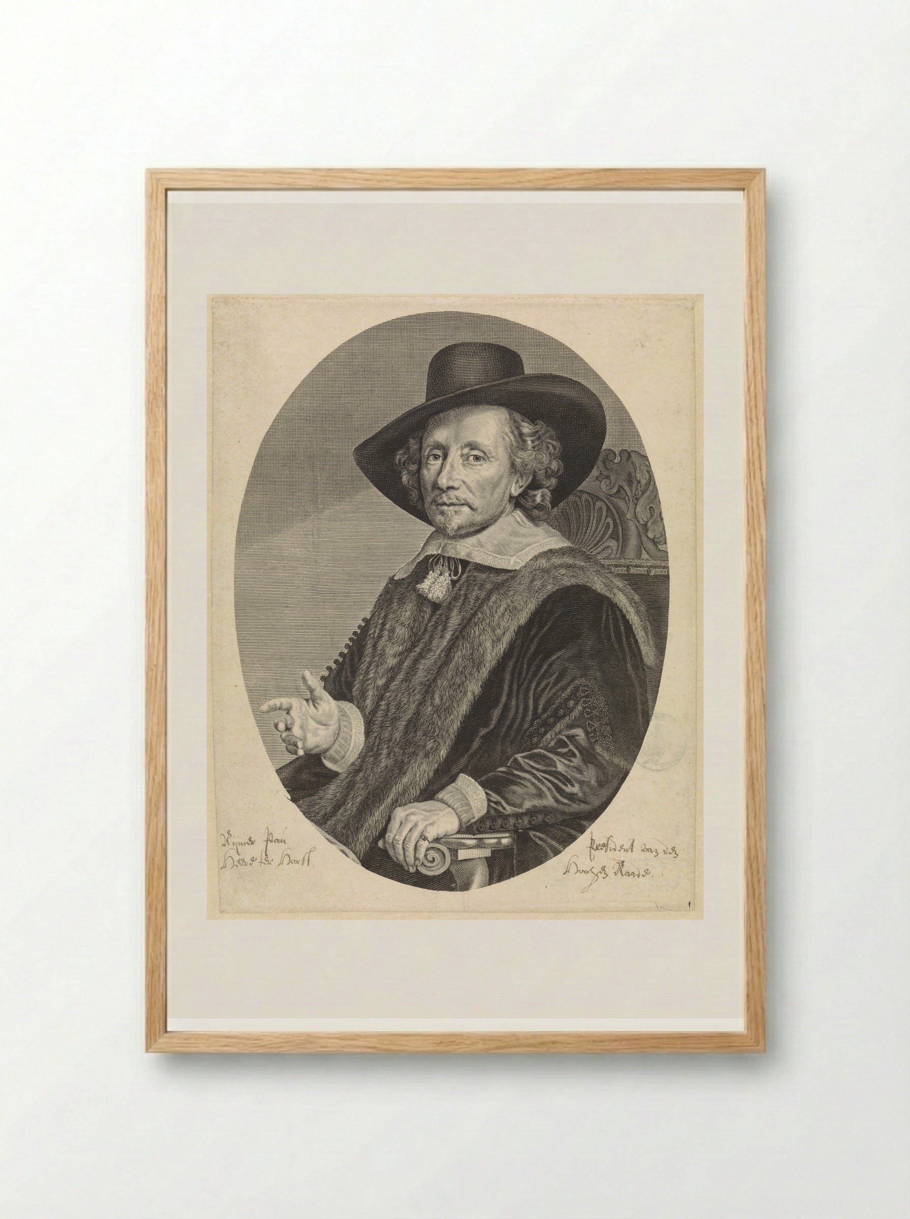 Portret van Reinier Pauw - Theodor Matham - Framed Print Wood