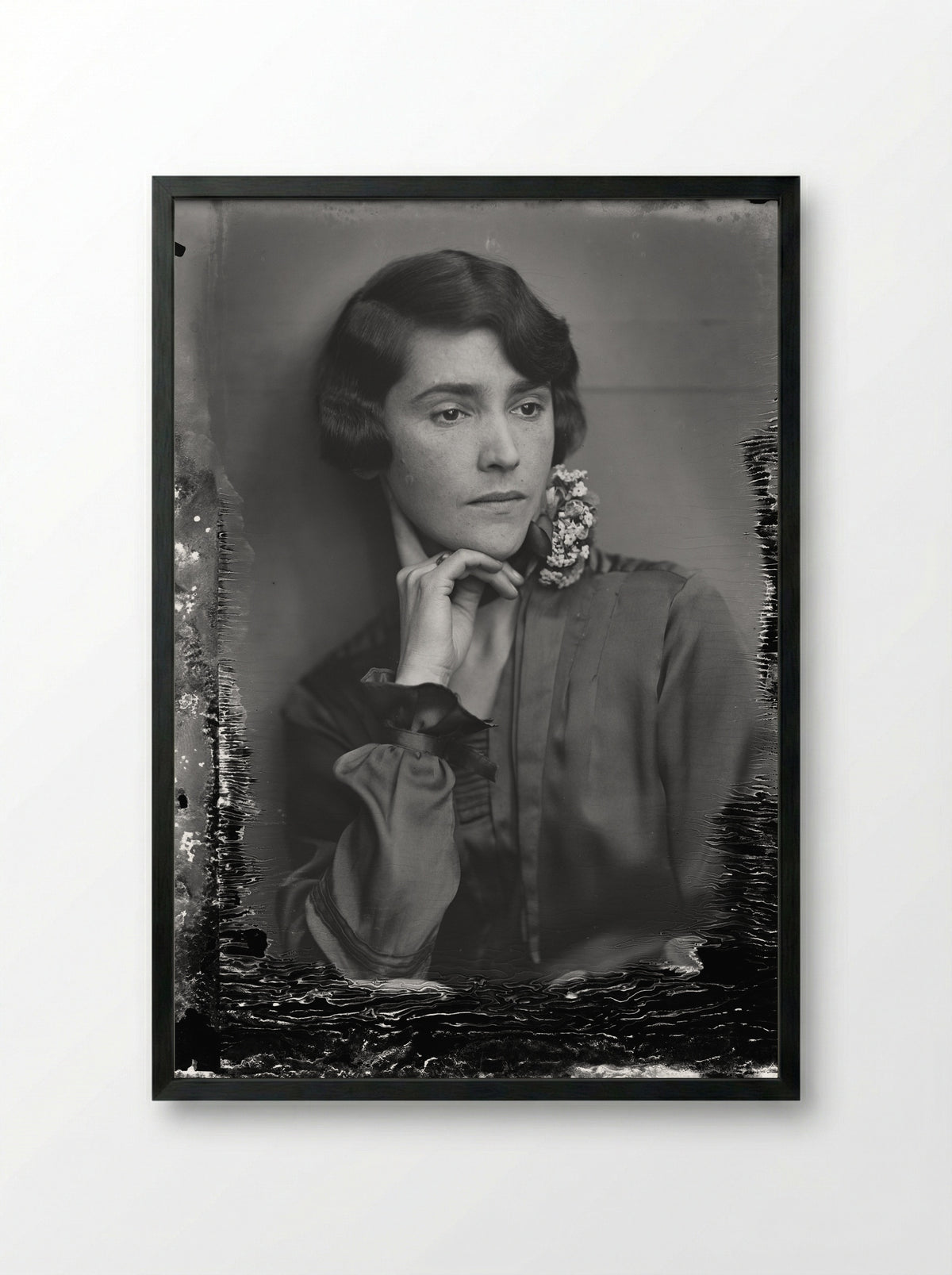 Portret van Ritsaert Johannes Roland Holst - Annie Roland Holst-de Meester - Framed Print Black