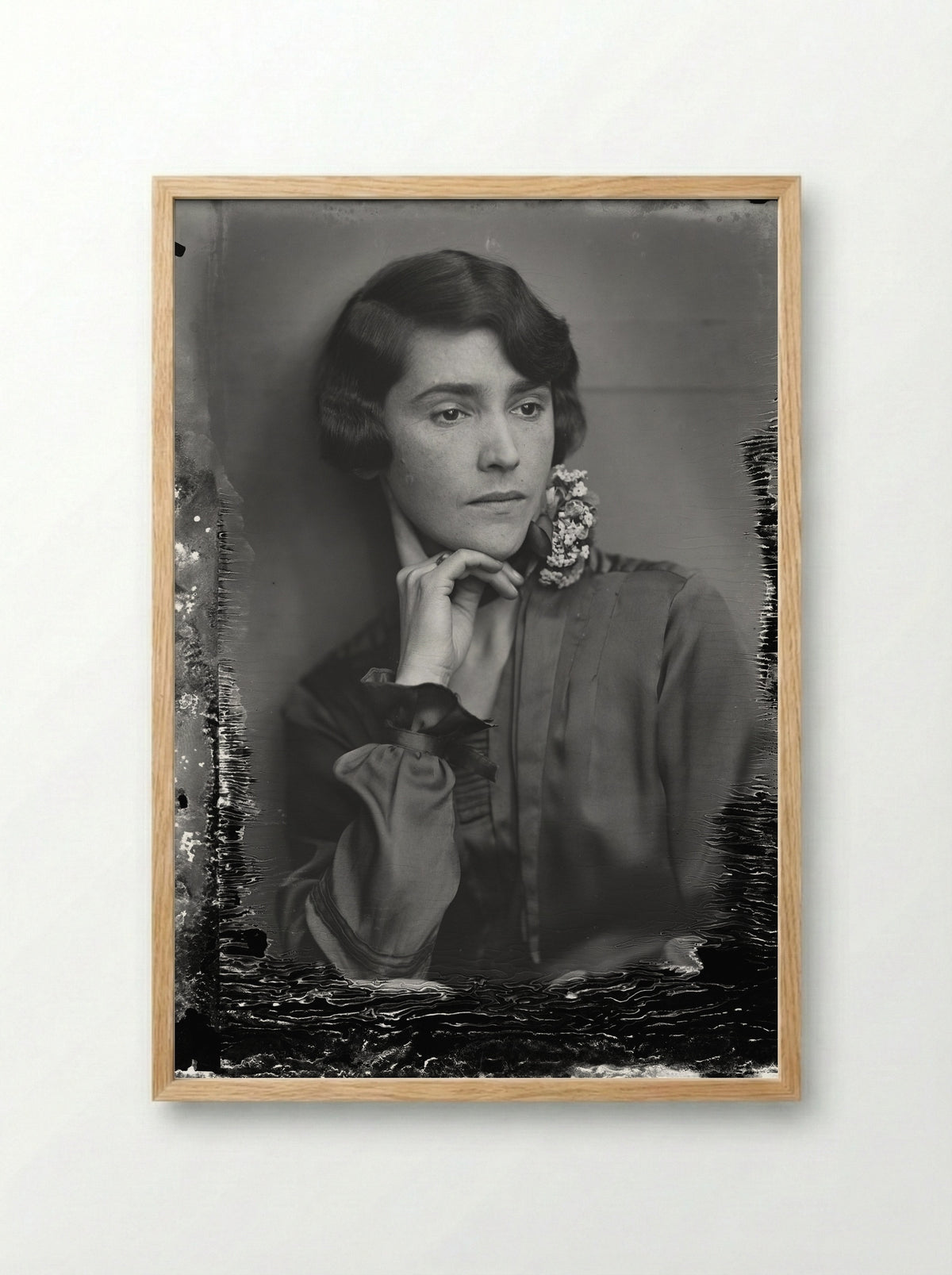 Portret van Ritsaert Johannes Roland Holst - Annie Roland Holst-de Meester - Framed Print Wood