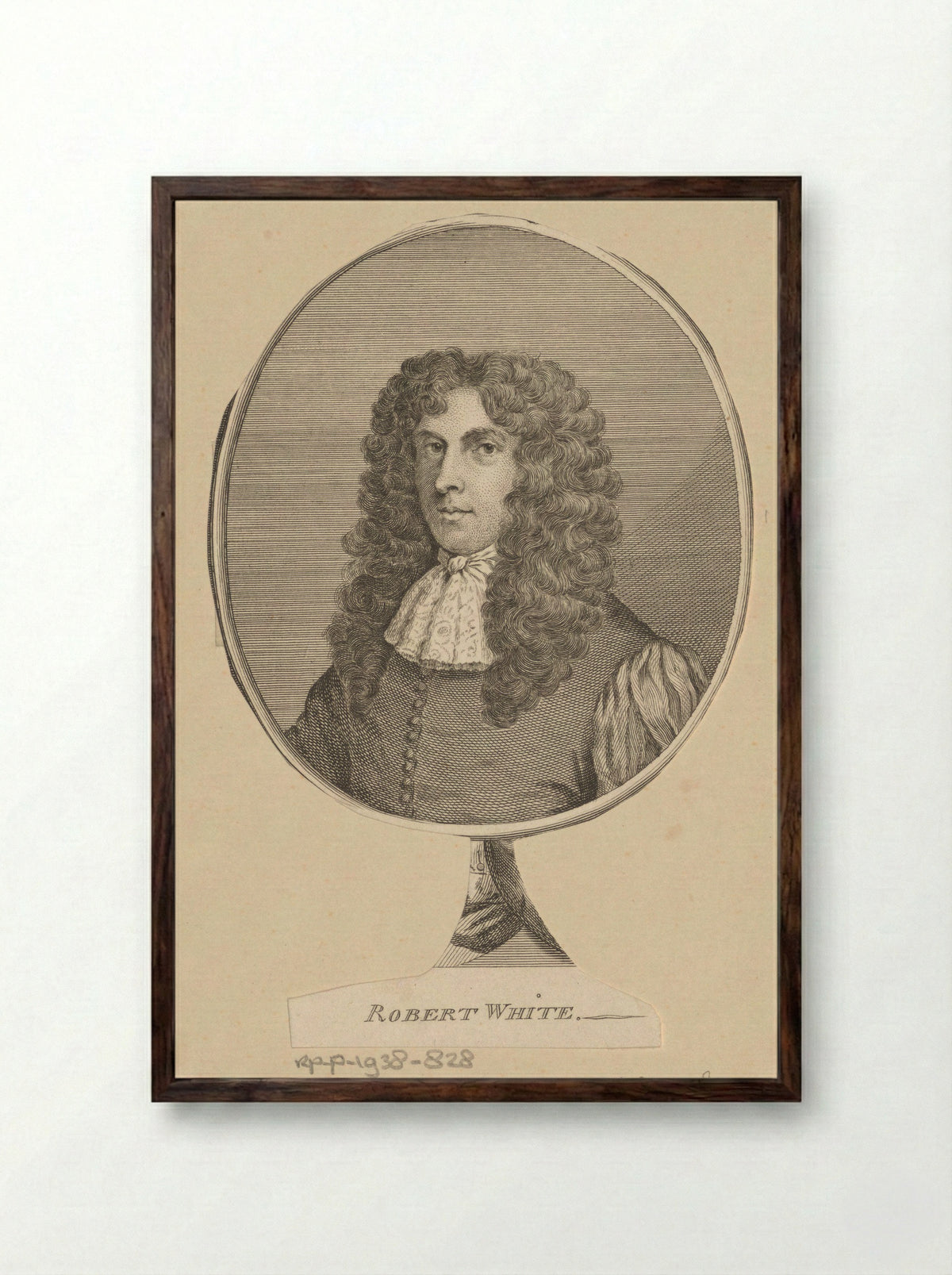 Portret van Robert White - Alexander Bannerman - Framed Print Dark Wood