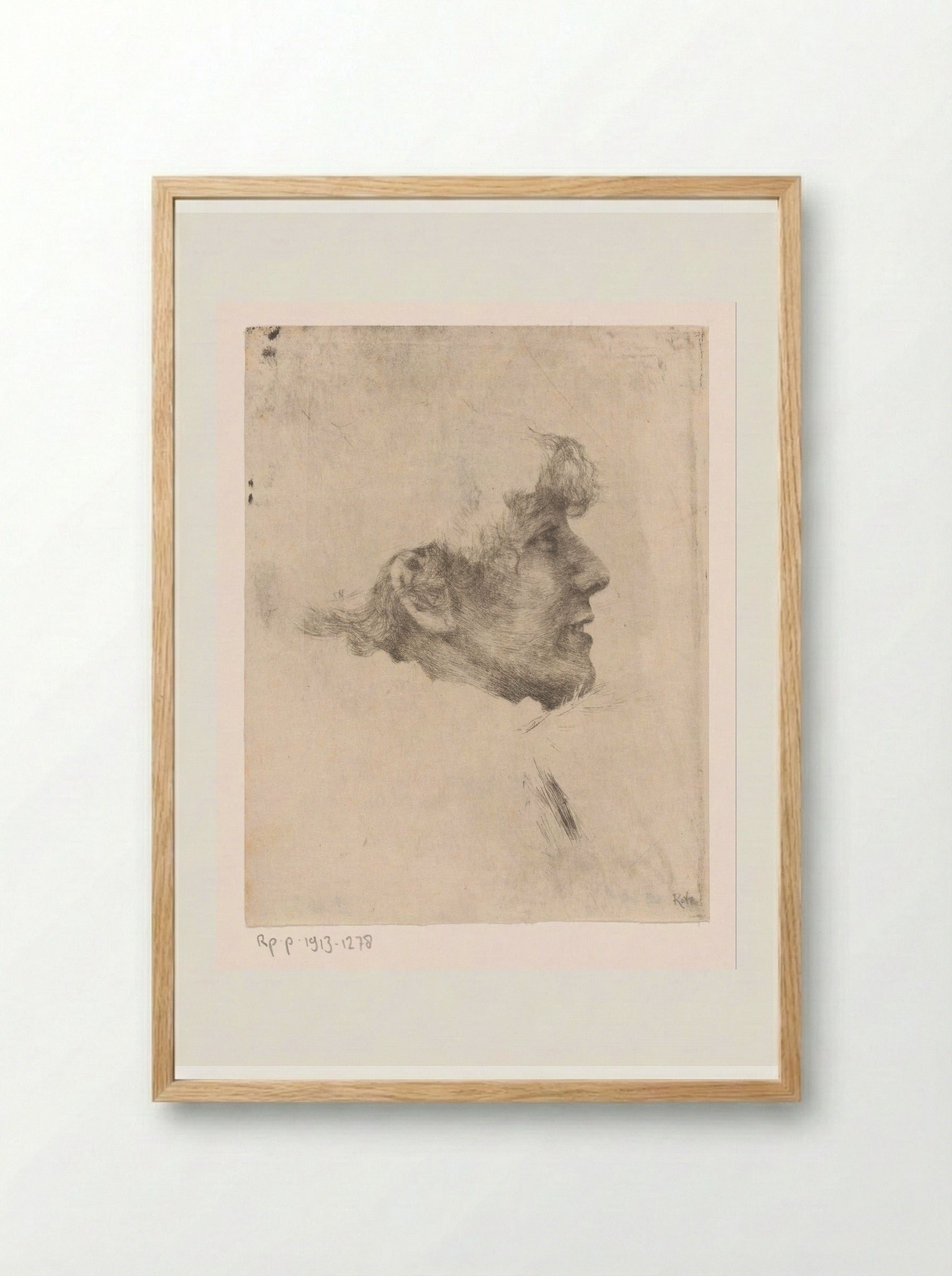Portret van Sarah Bernhardt - Philip Zilcken - Framed Print Wood