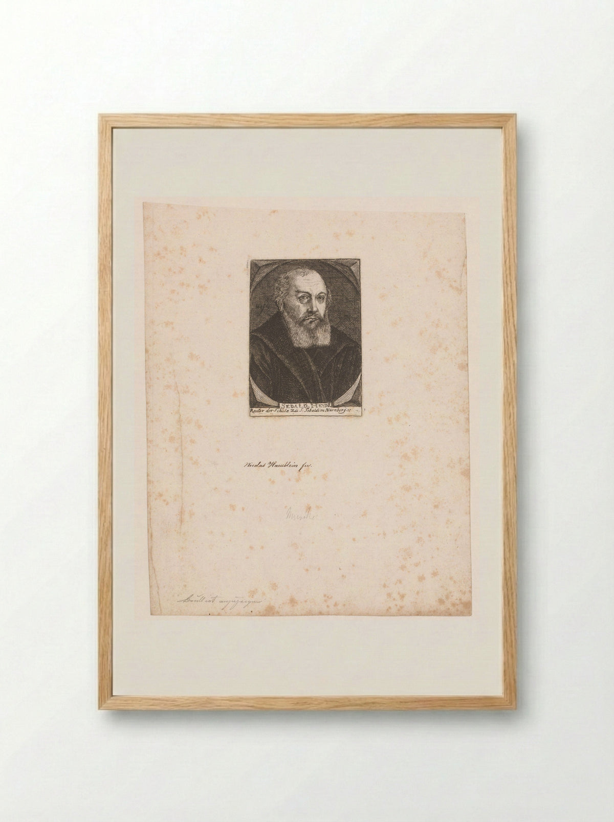 Portret van Sebald Heyden - Nicolaus Häublin - Framed Print Wood