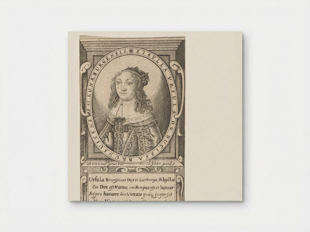 Portret van Sibylla Ursula von Braunschweig-Wolfenbüttel - Balthasar Kühn - Poster