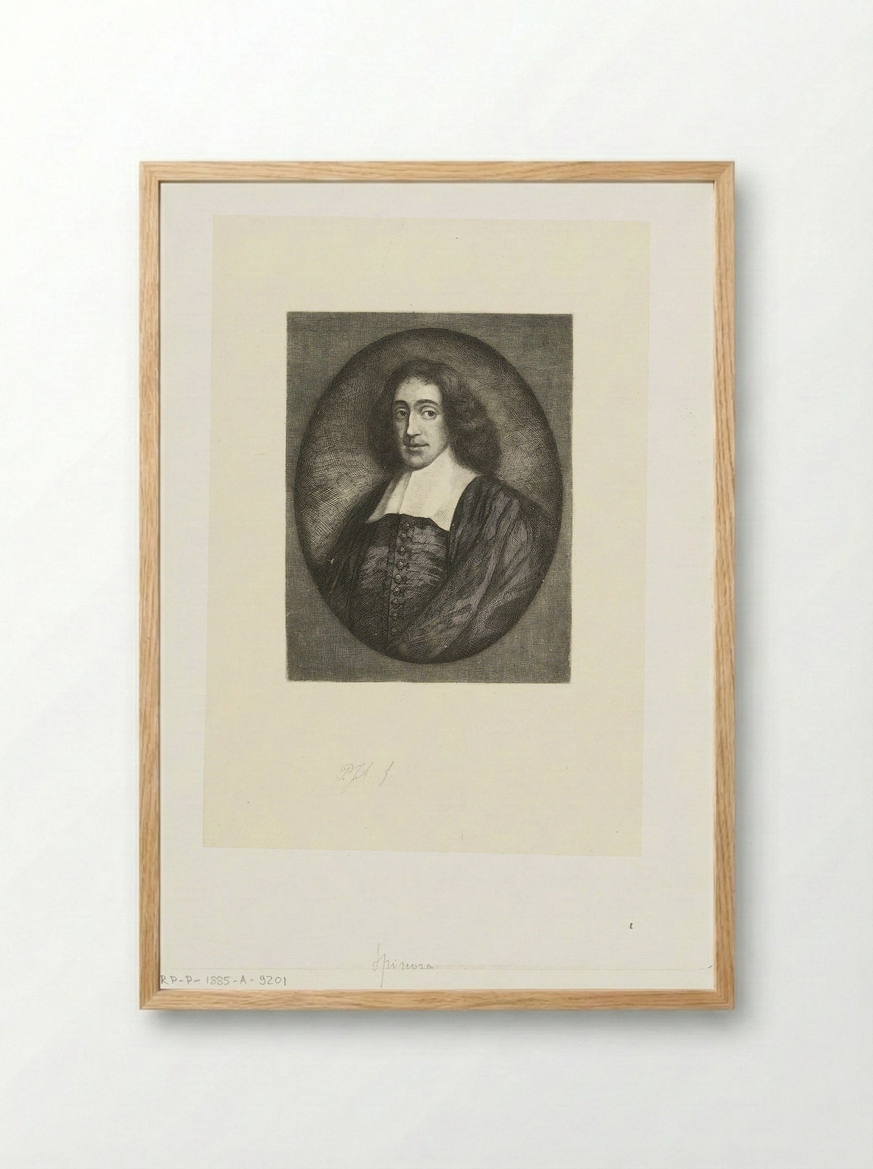 Portret van Spinoza - Petrus Johannes Arendzen - Framed Print Wood