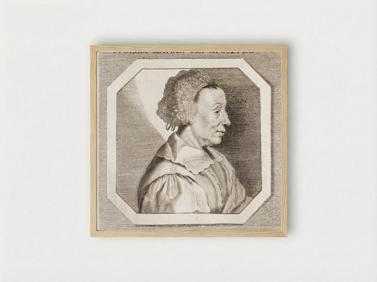 Portret van Susanna Mayr - Georg Andreas Wolfgang - Framed Print Wood