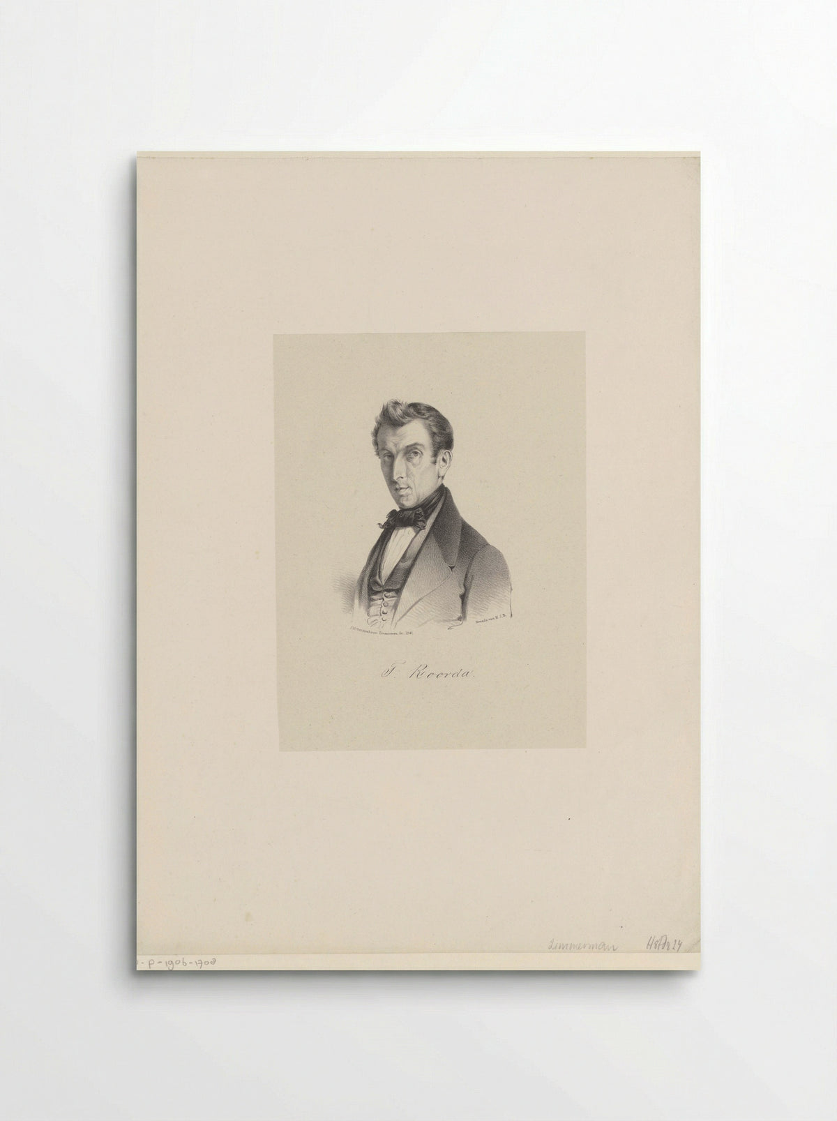 Portret van Taco Roorda - Hilmar Johannes Backer - Poster