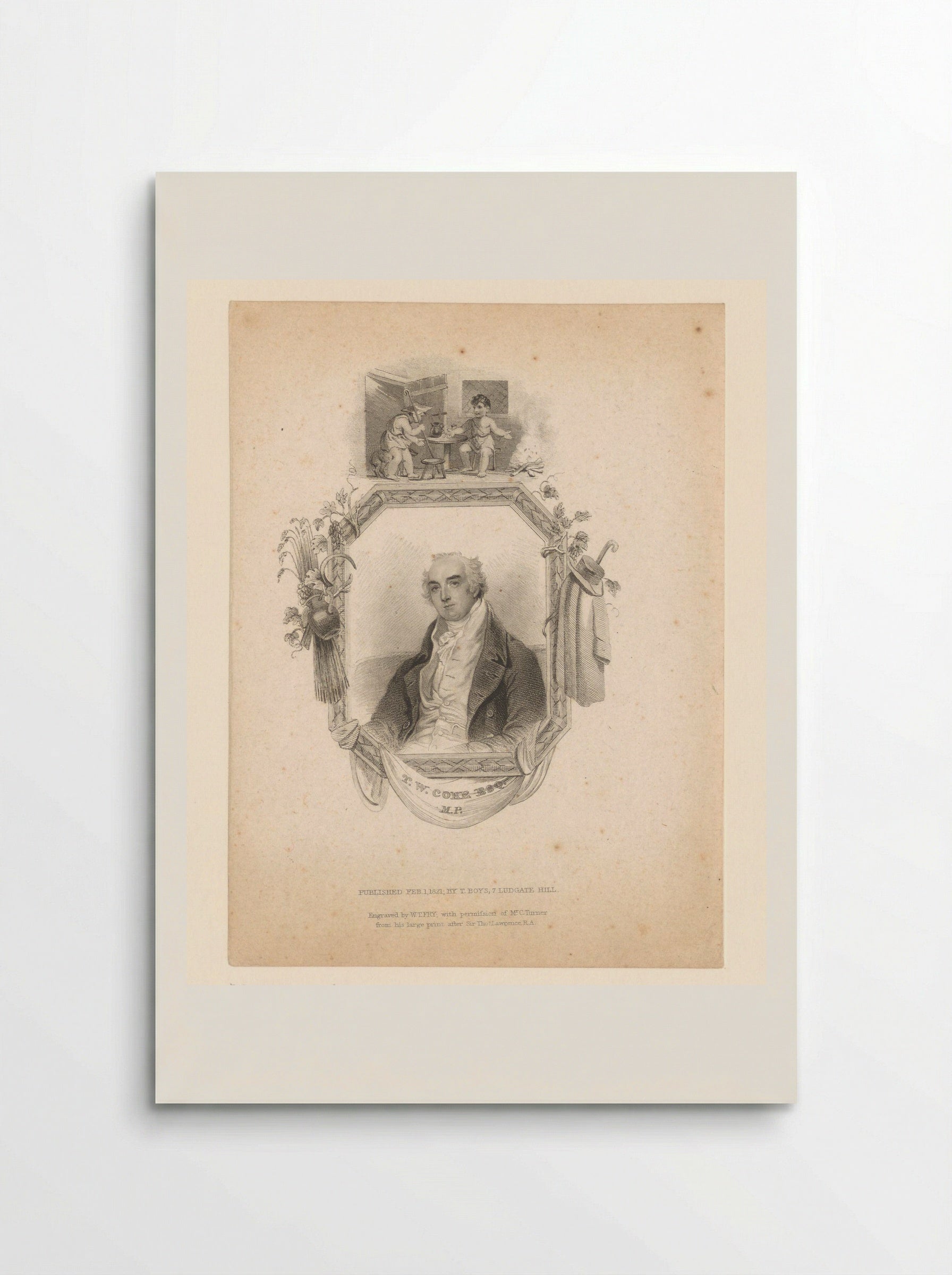 Portret van Thomas Coke - Charles Turner - Poster