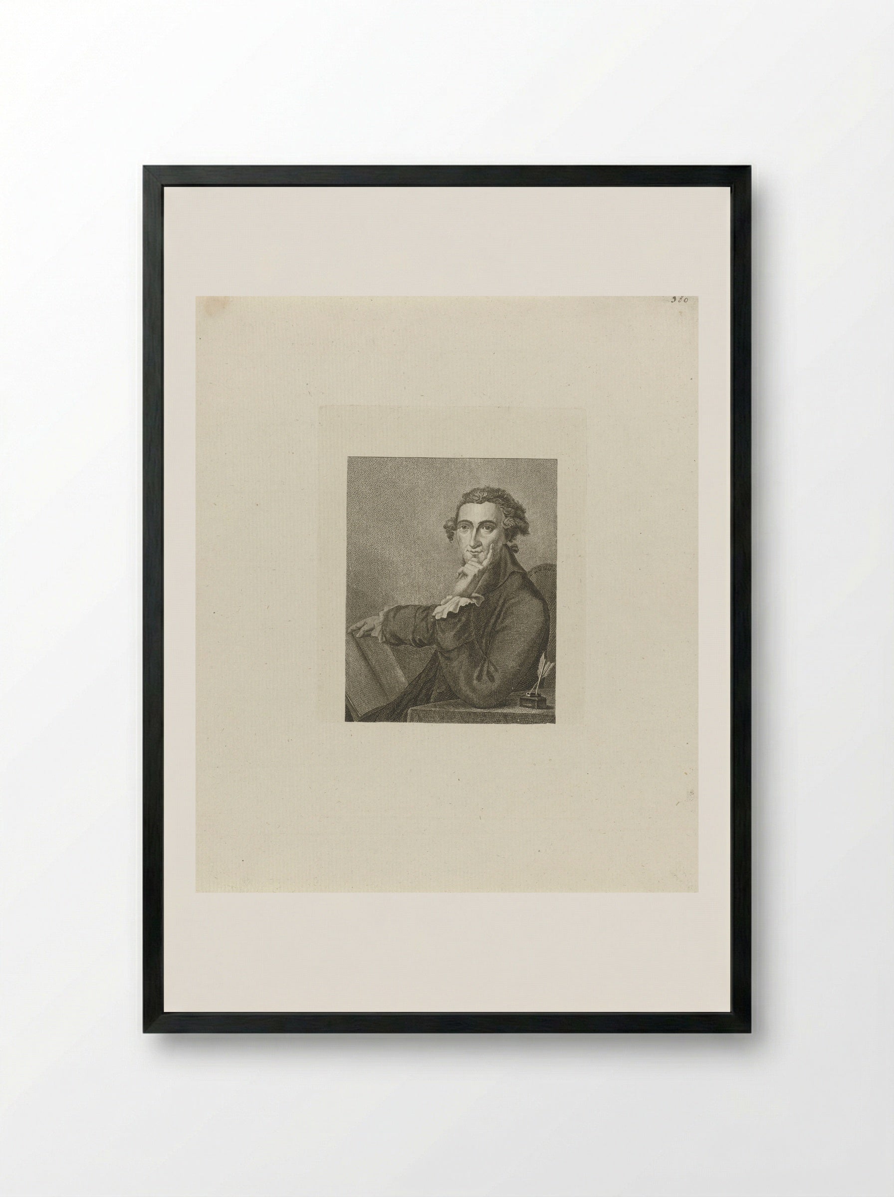 Portret van Thomas Paine - Theodorus de Roode - Framed Print Black