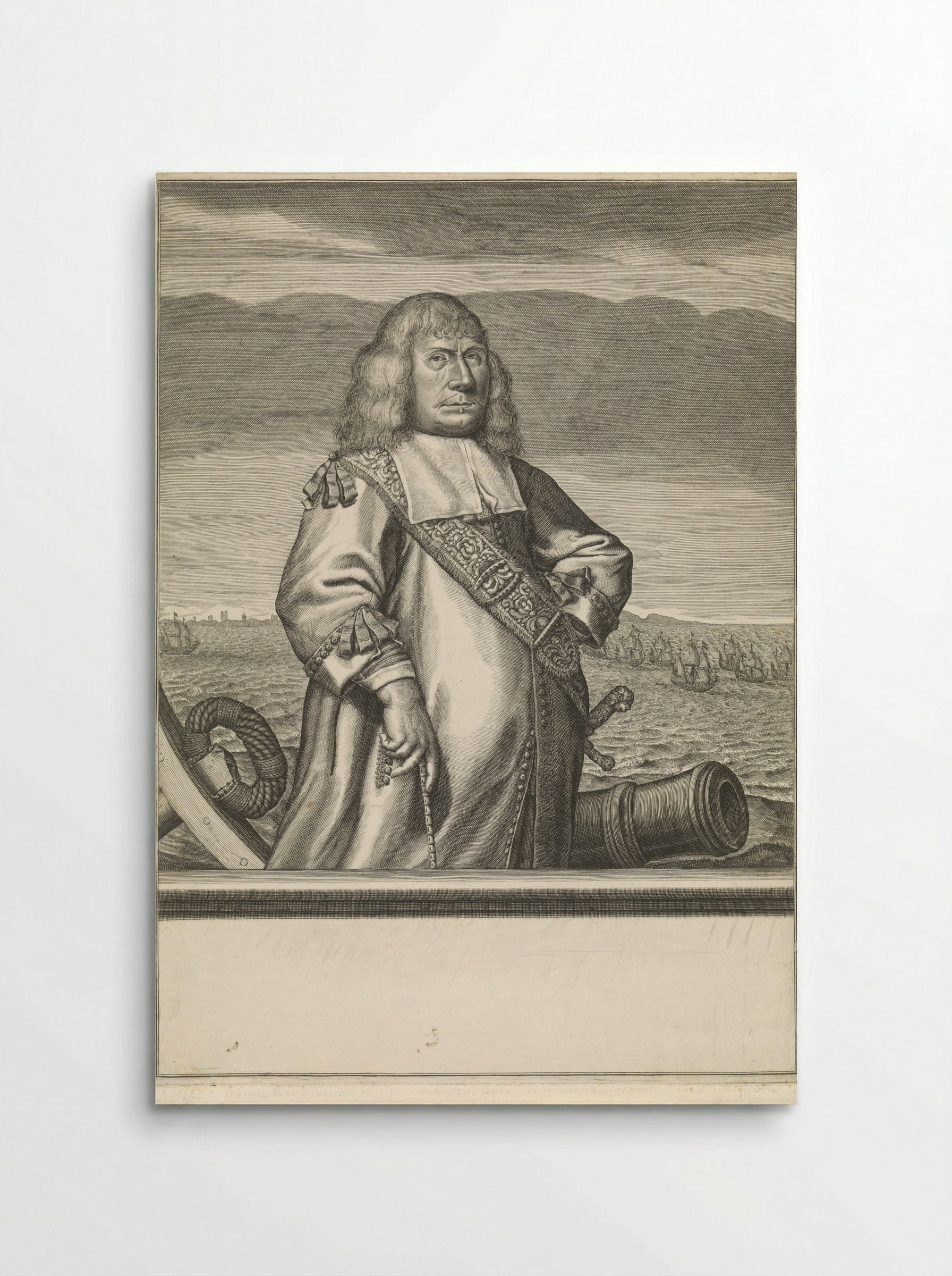 Portret van Volkert Schram, Vice-admiraal van Holland en West-Friesland - Jan Veenhuysen - Poster