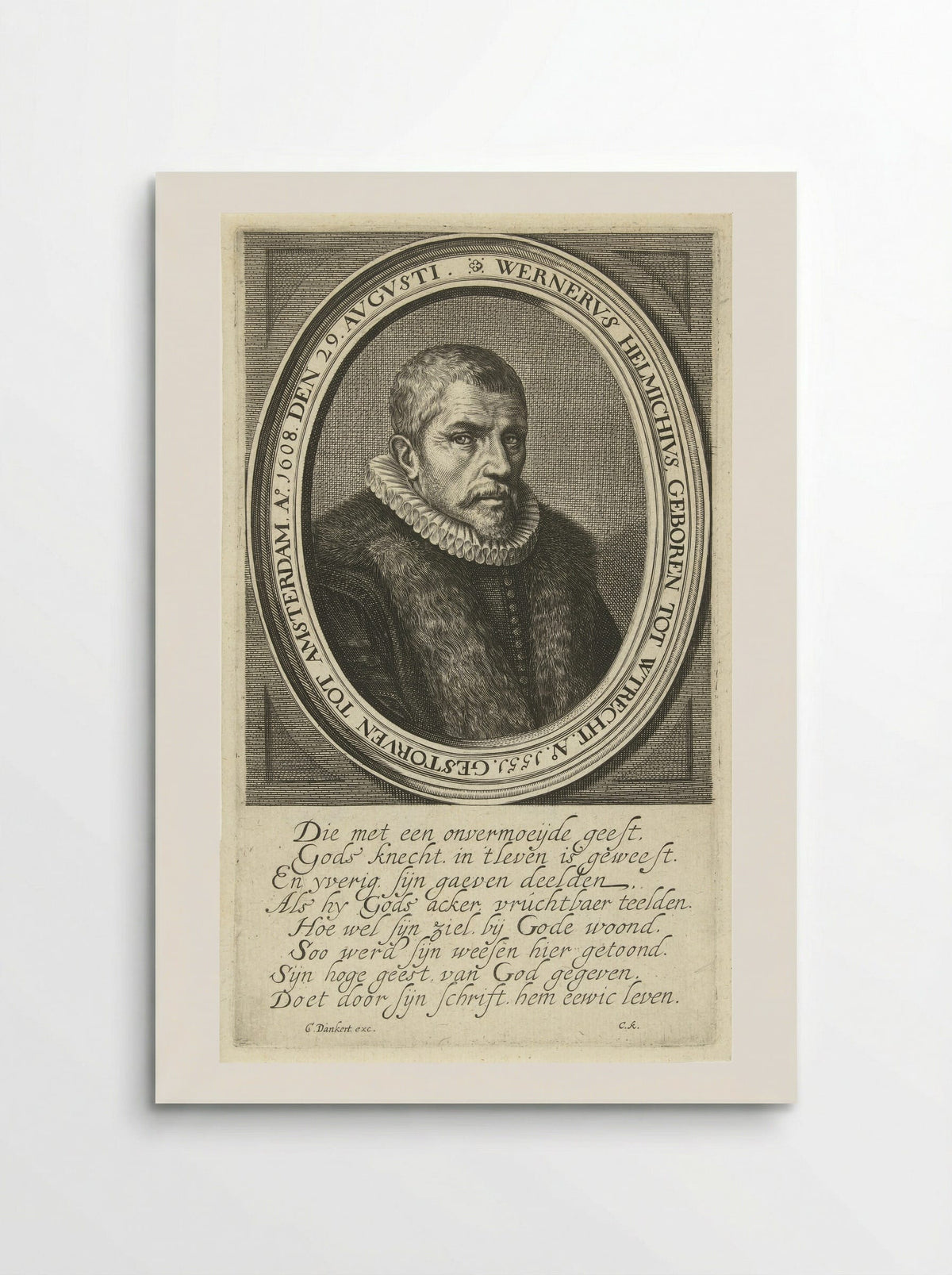 Portret van Werner Helmich - Cornelis Koning - Poster