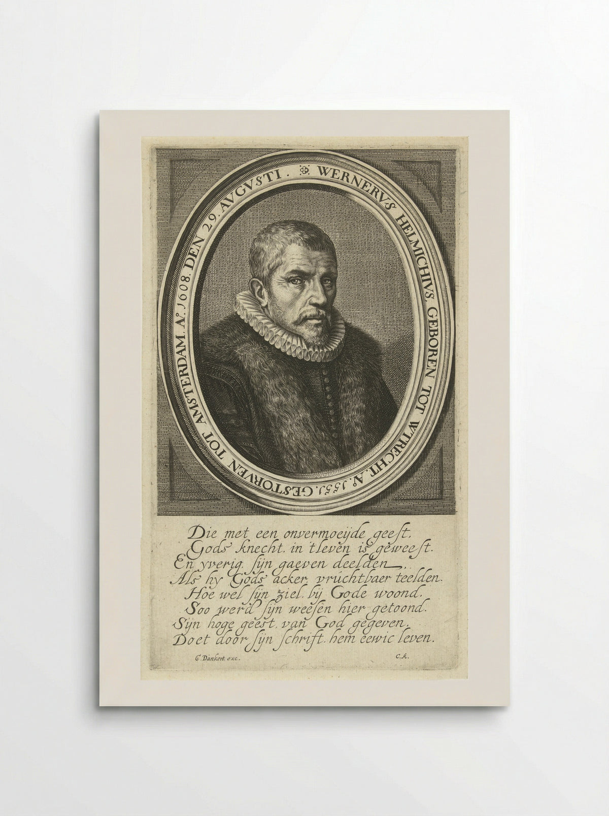 Portret van Werner Helmich - Cornelis Koning - Poster