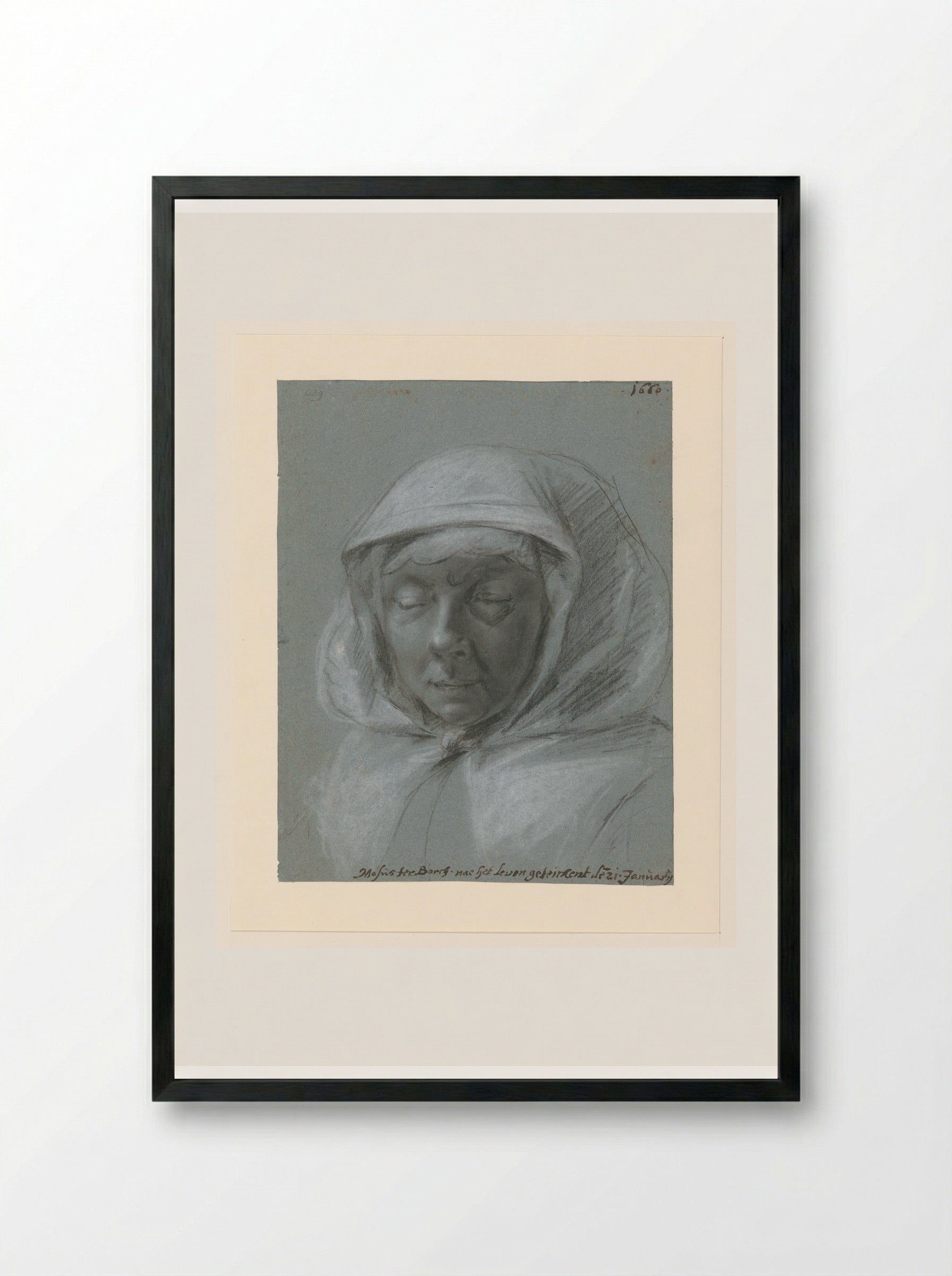 Portret van Wiesken Matthijs - Moses ter Borch - Framed Print Black