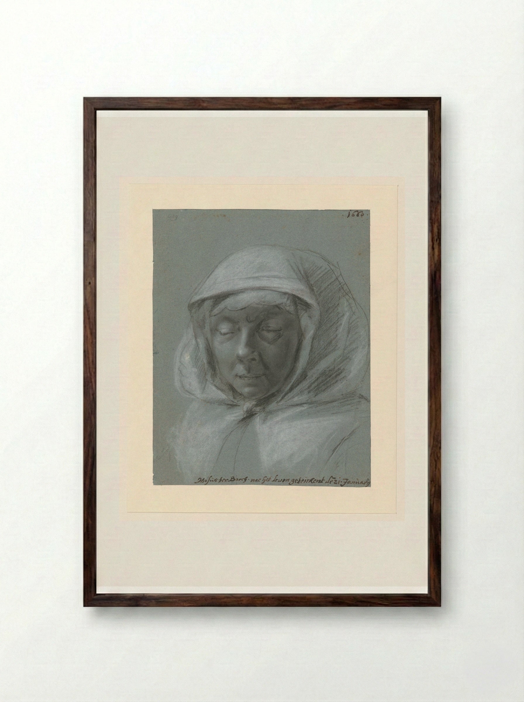 Portret van Wiesken Matthijs - Moses ter Borch - Framed Print Dark Wood