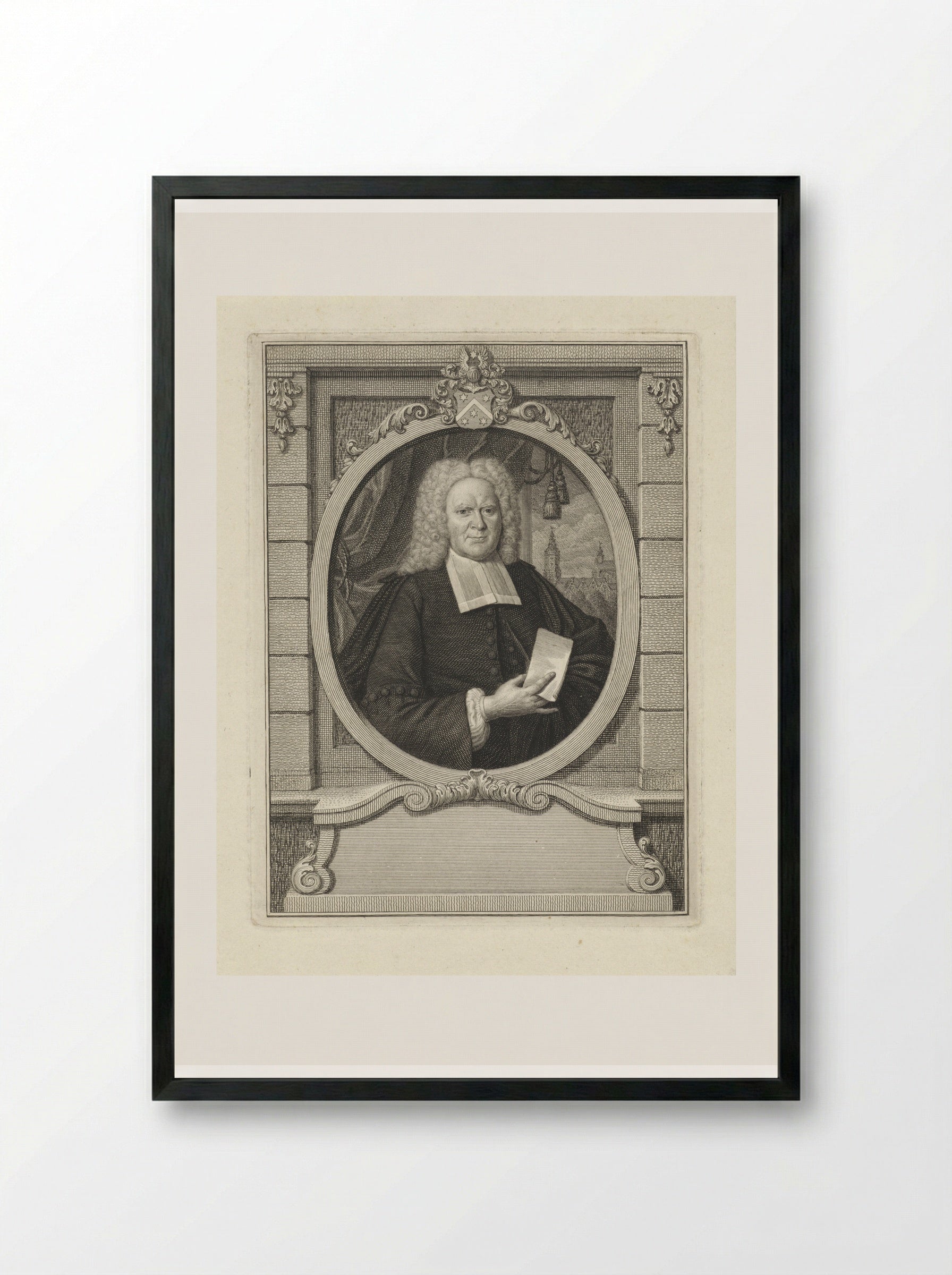 Portret van Wigbold Muilman - Pieter Tanjé - Framed Print Black