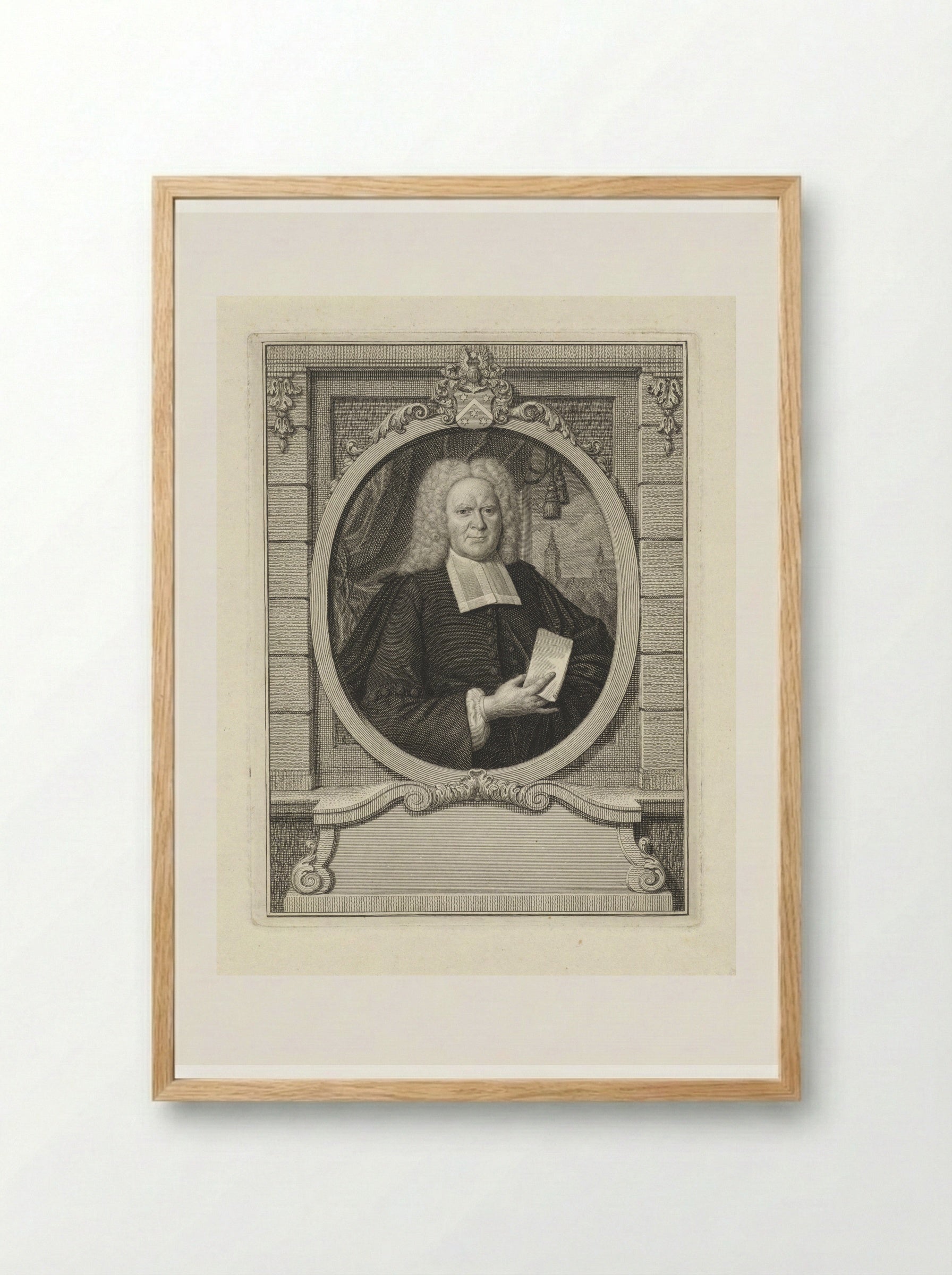 Portret van Wigbold Muilman - Pieter Tanjé - Framed Print Wood