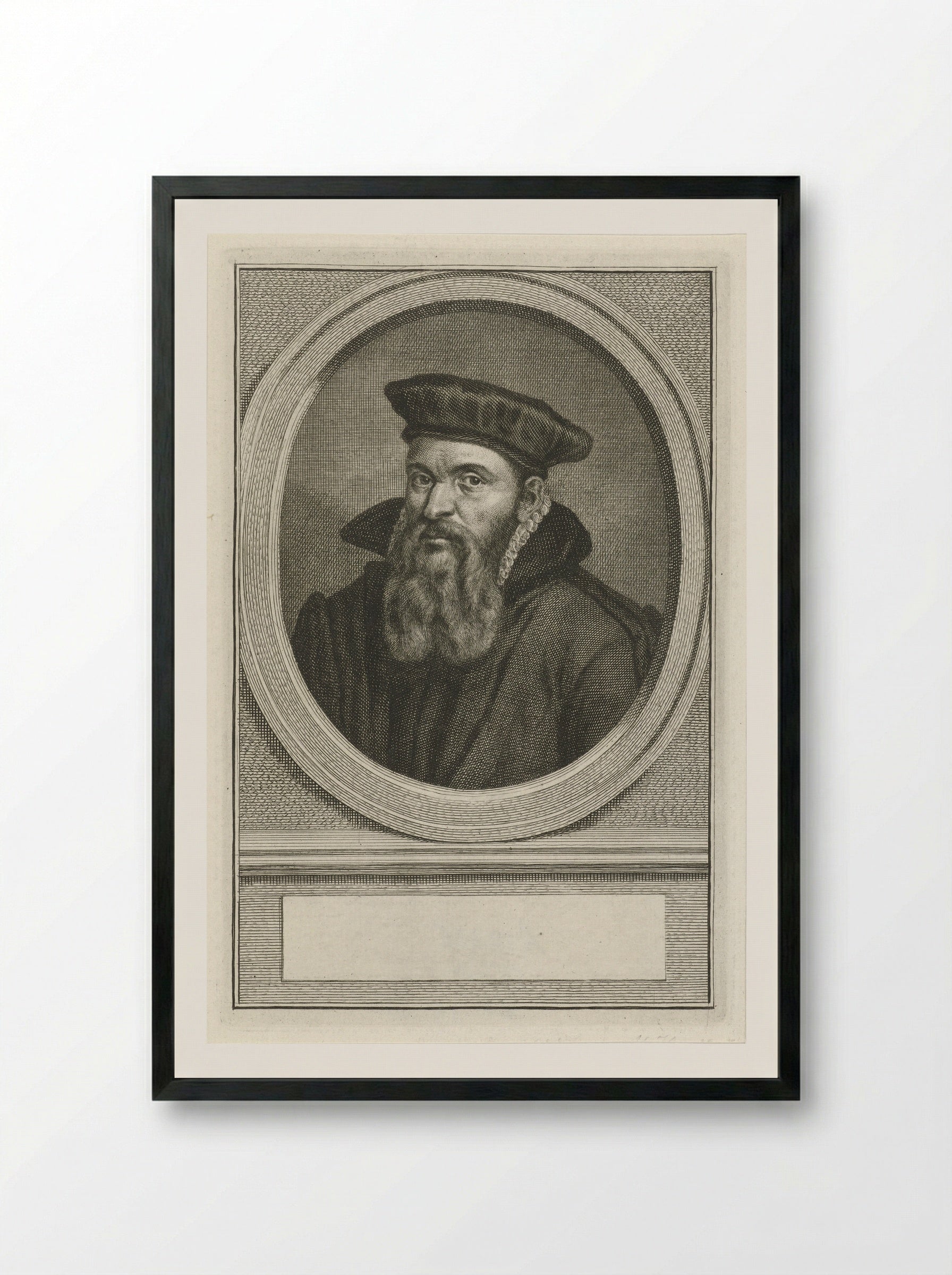 Portret van Willem Bardes - Jacob Houbraken - Framed Print Black