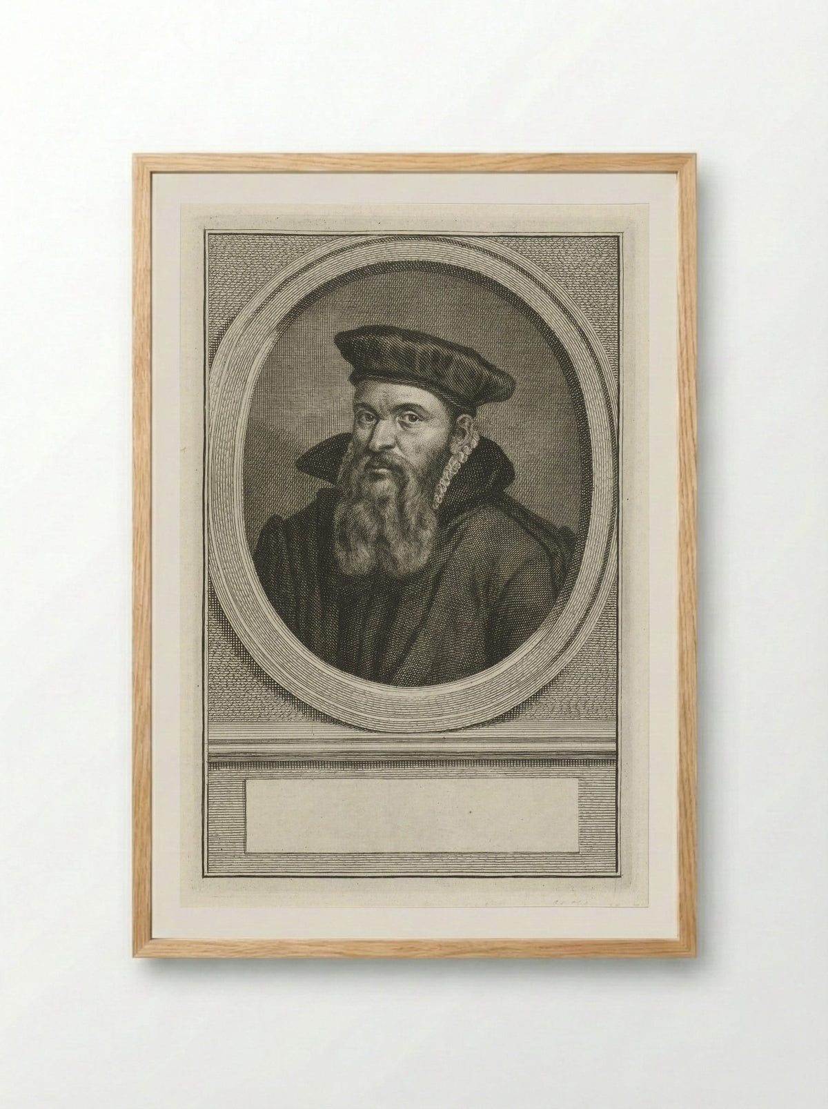 Portret van Willem Bardes - Jacob Houbraken - Framed Print Wood