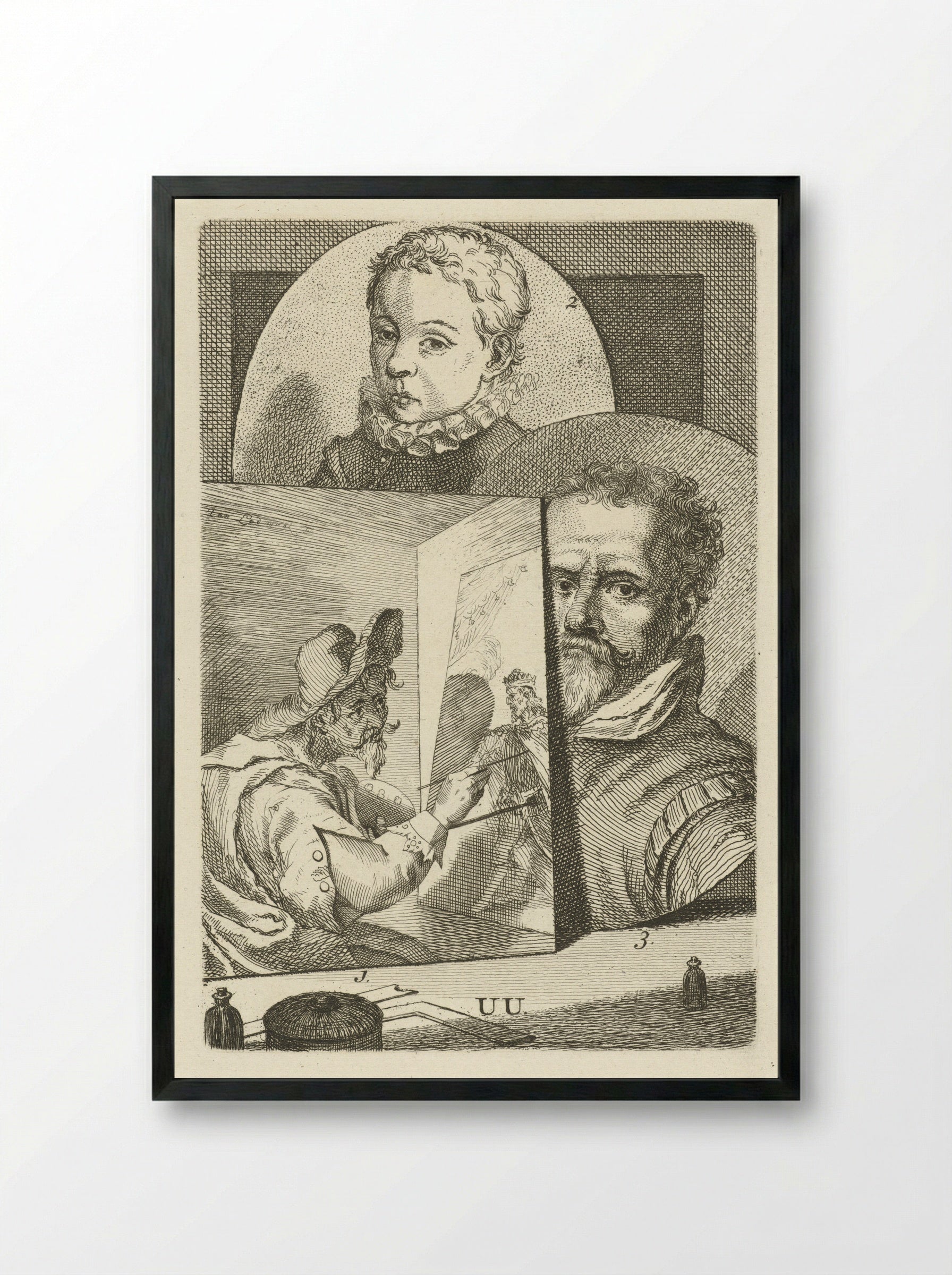 Portret van Willem I, prins van Oranje - Zacharias Dolendo - Framed Print Black