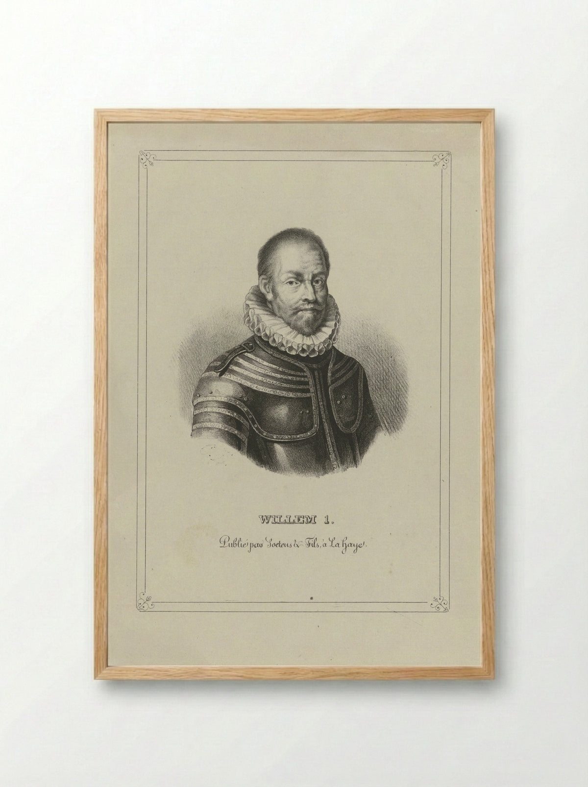 Portret van Willem I, prins van Oranje - Carel Christiaan Antony Last - Framed Print Wood