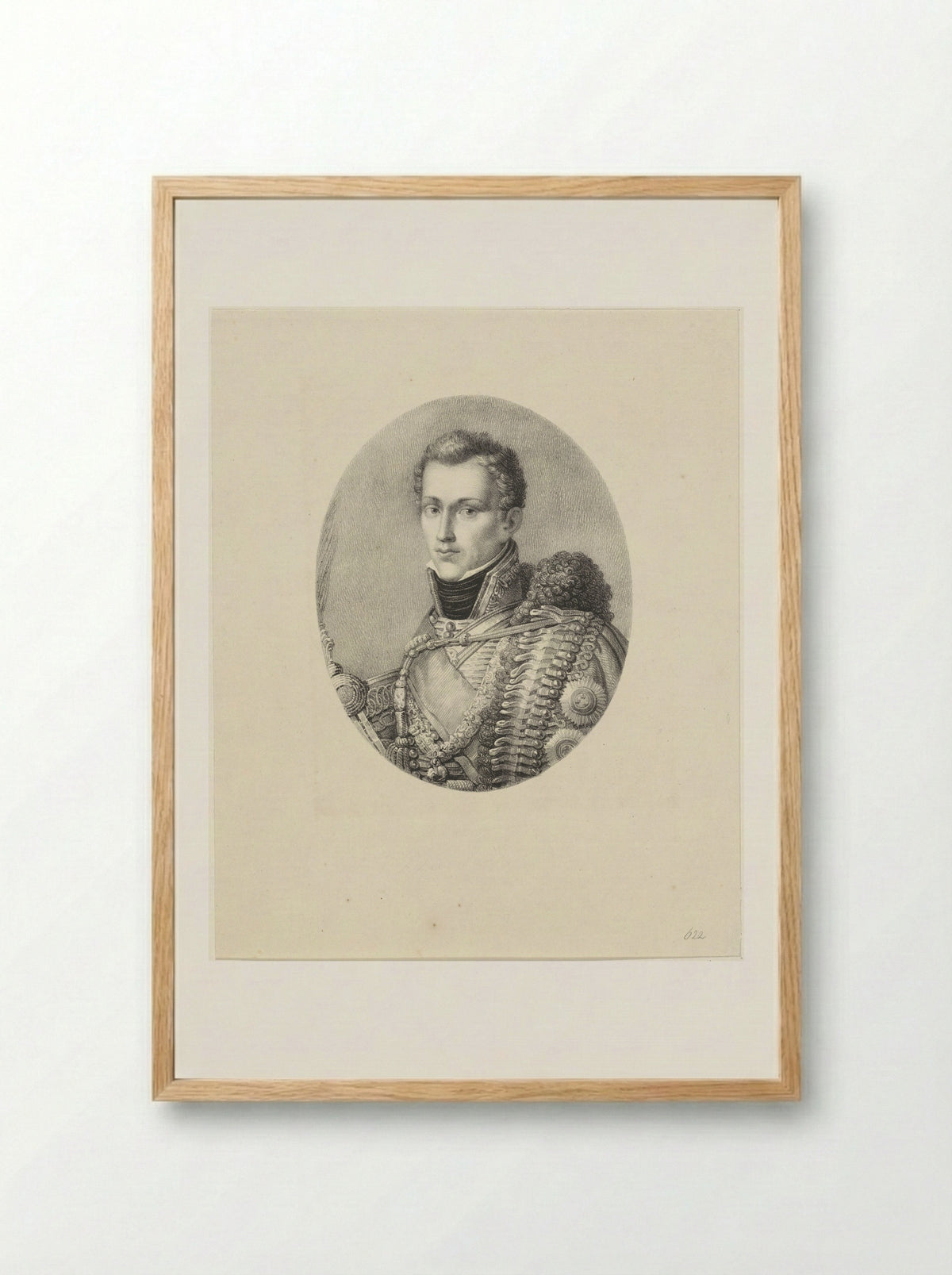 Portret van Willem II, koning der Nederlanden - M. J. V. Duval de Mercourt - Framed Print Wood