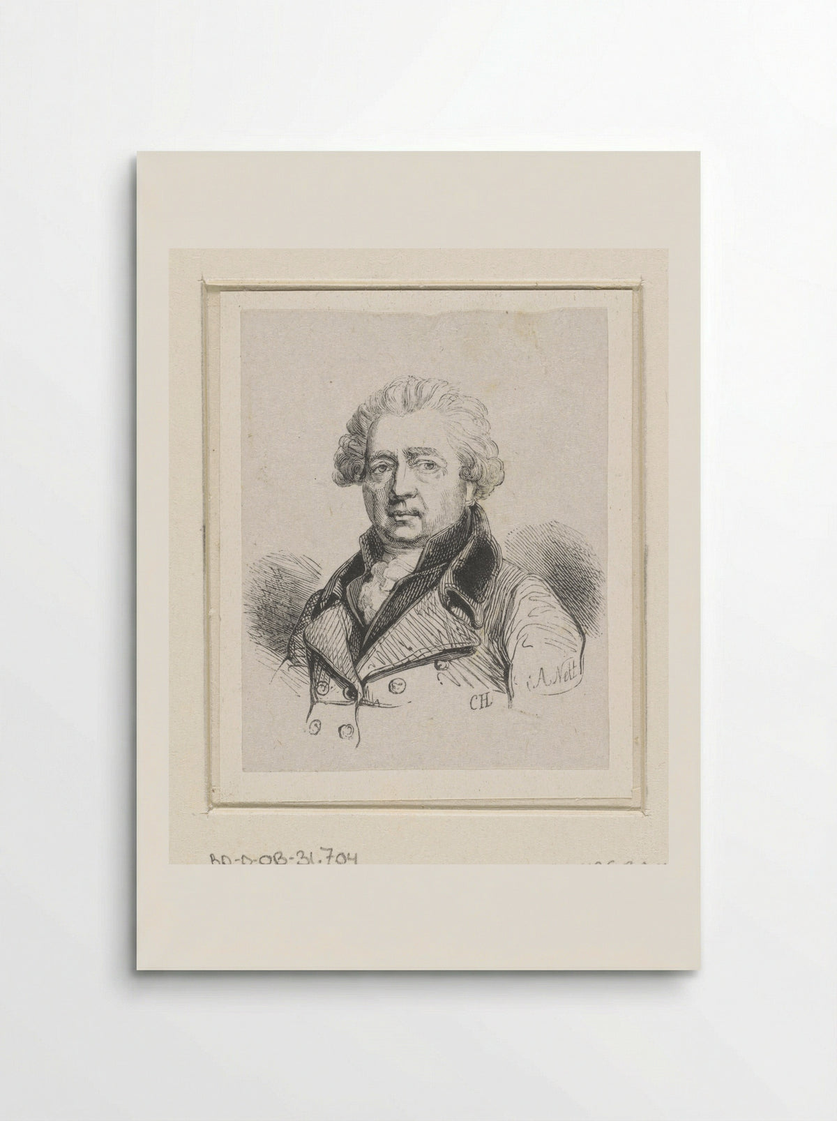 Portret van Willem Jacob Herreyns - Monogrammist CH/VA - Poster