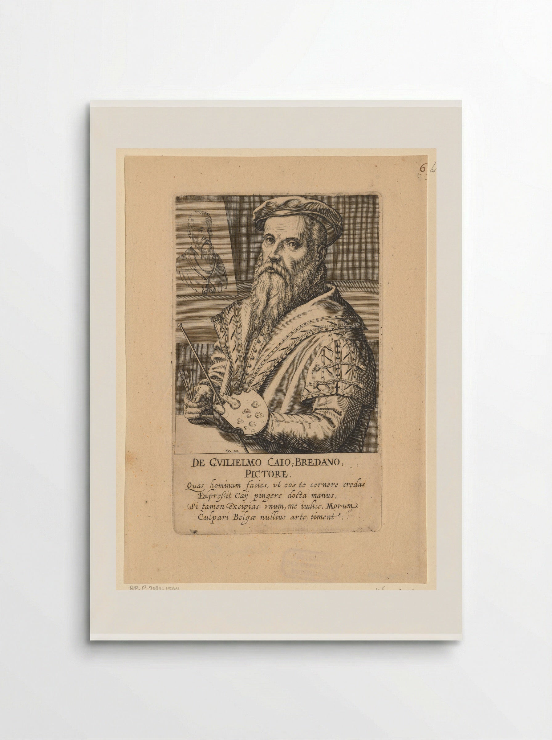Portret van Willem Key - Hendrick Hondius (I) - Poster