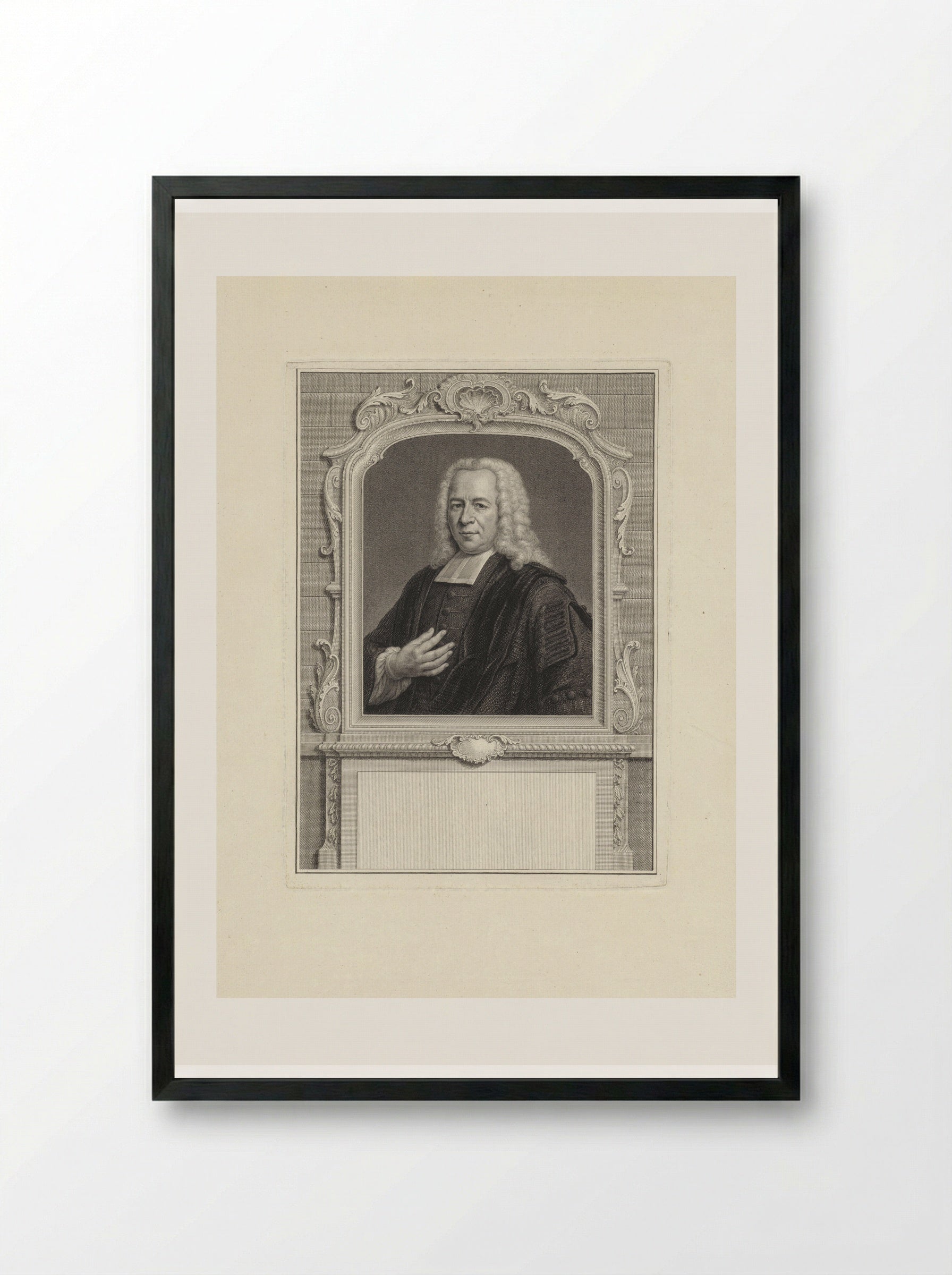 Portret van Willem van Irhoven - Pieter Tanjé - Framed Print Black