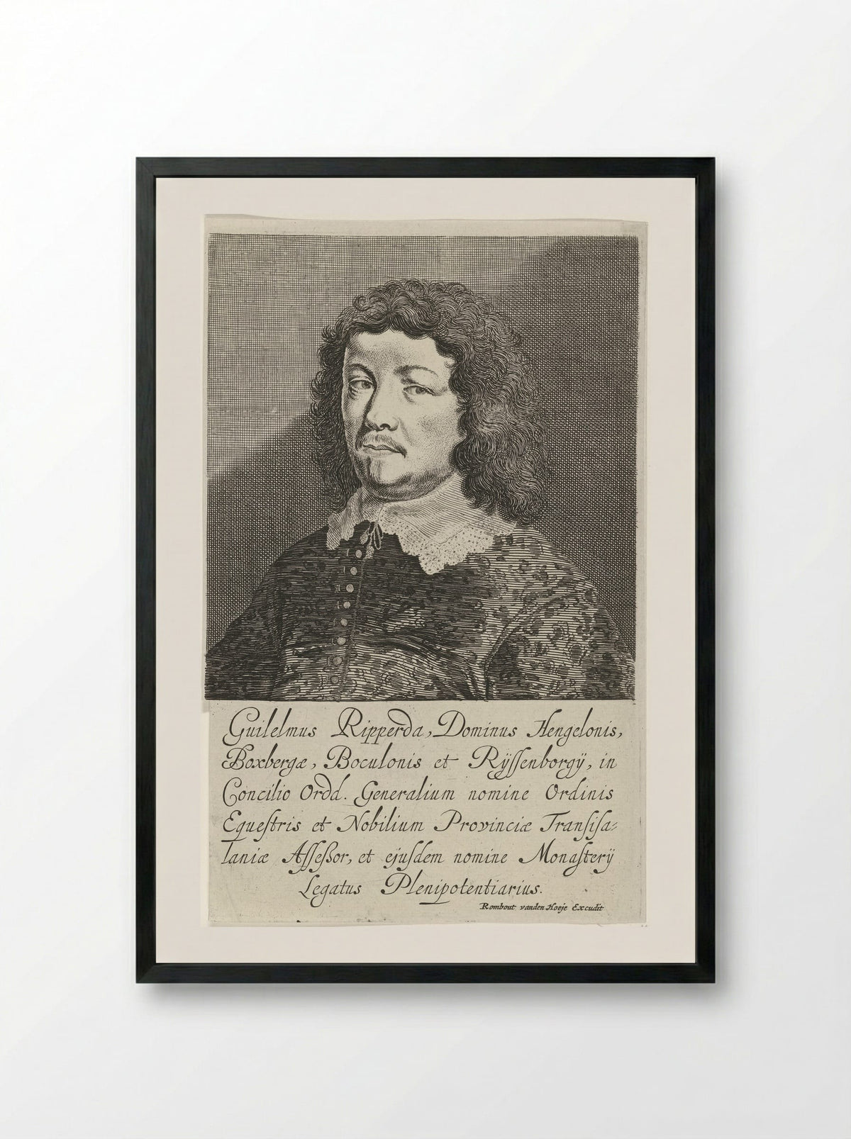 Portret van Willem van Ripperda - Pieter Nolpe - Framed Print Black