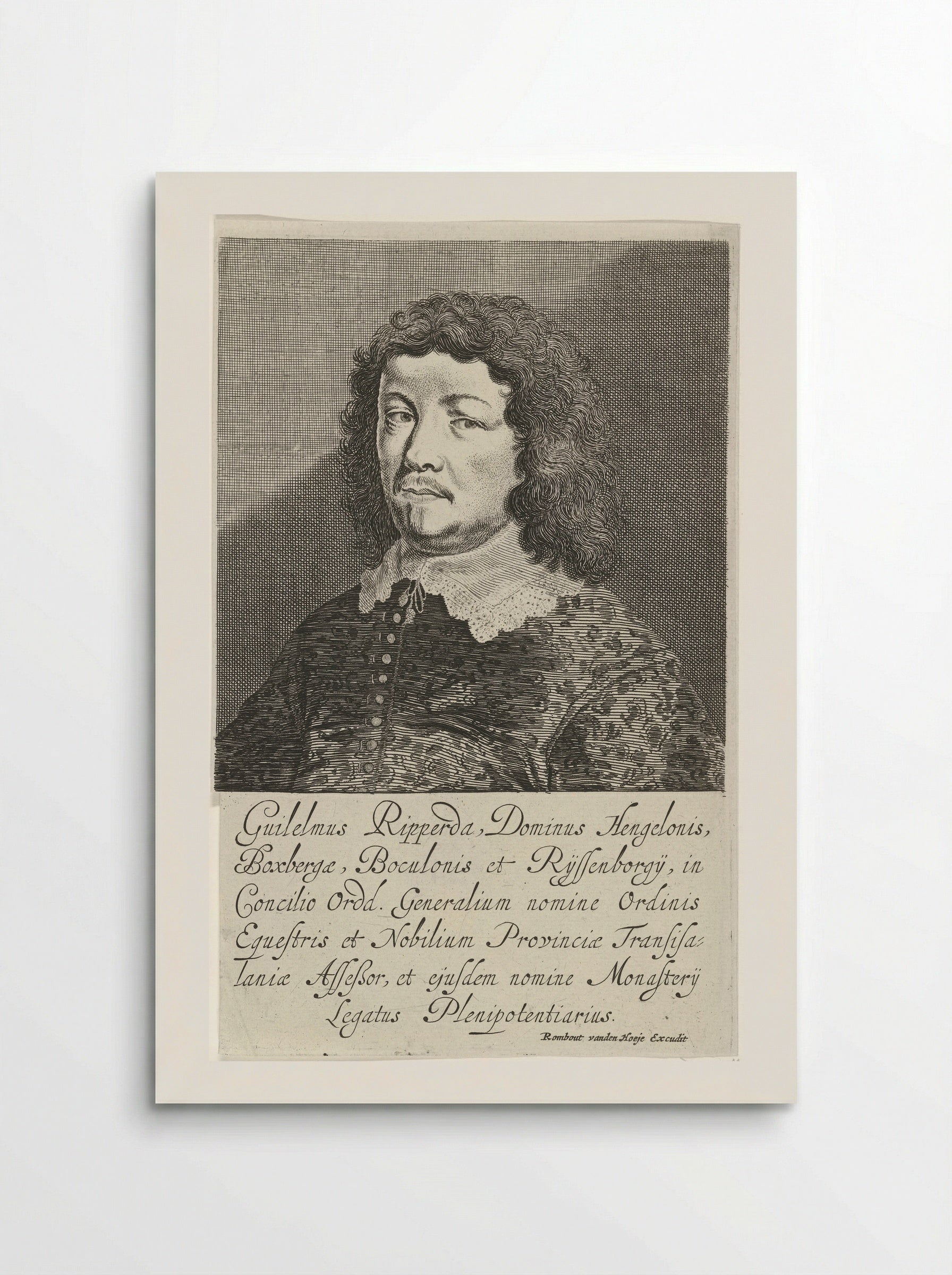 Portret van Willem van Ripperda - Pieter Nolpe - Poster
