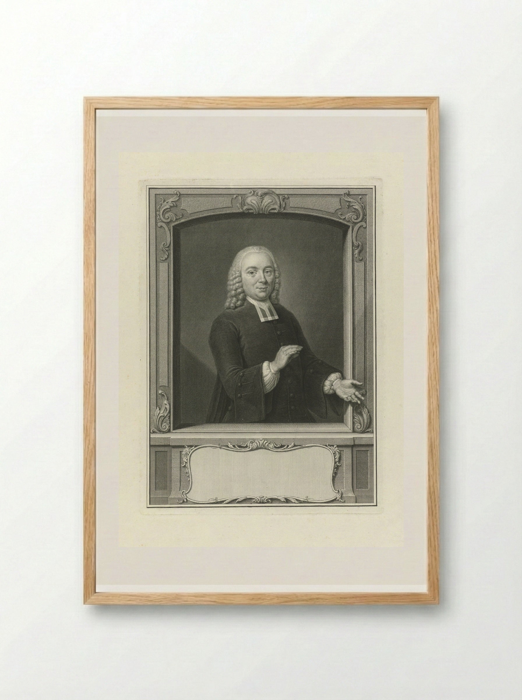 Portret van Willem van den Broek - Pieter Tanjé - Framed Print Wood