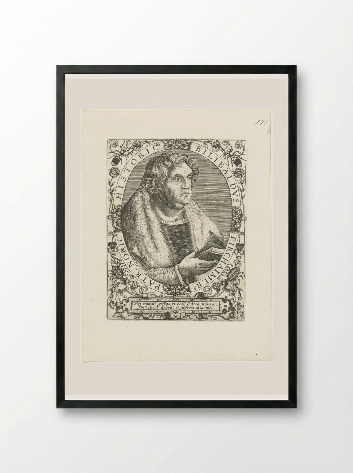 Portret van Willibald Pirckheimer - Theodor de Bry - Framed Print Black