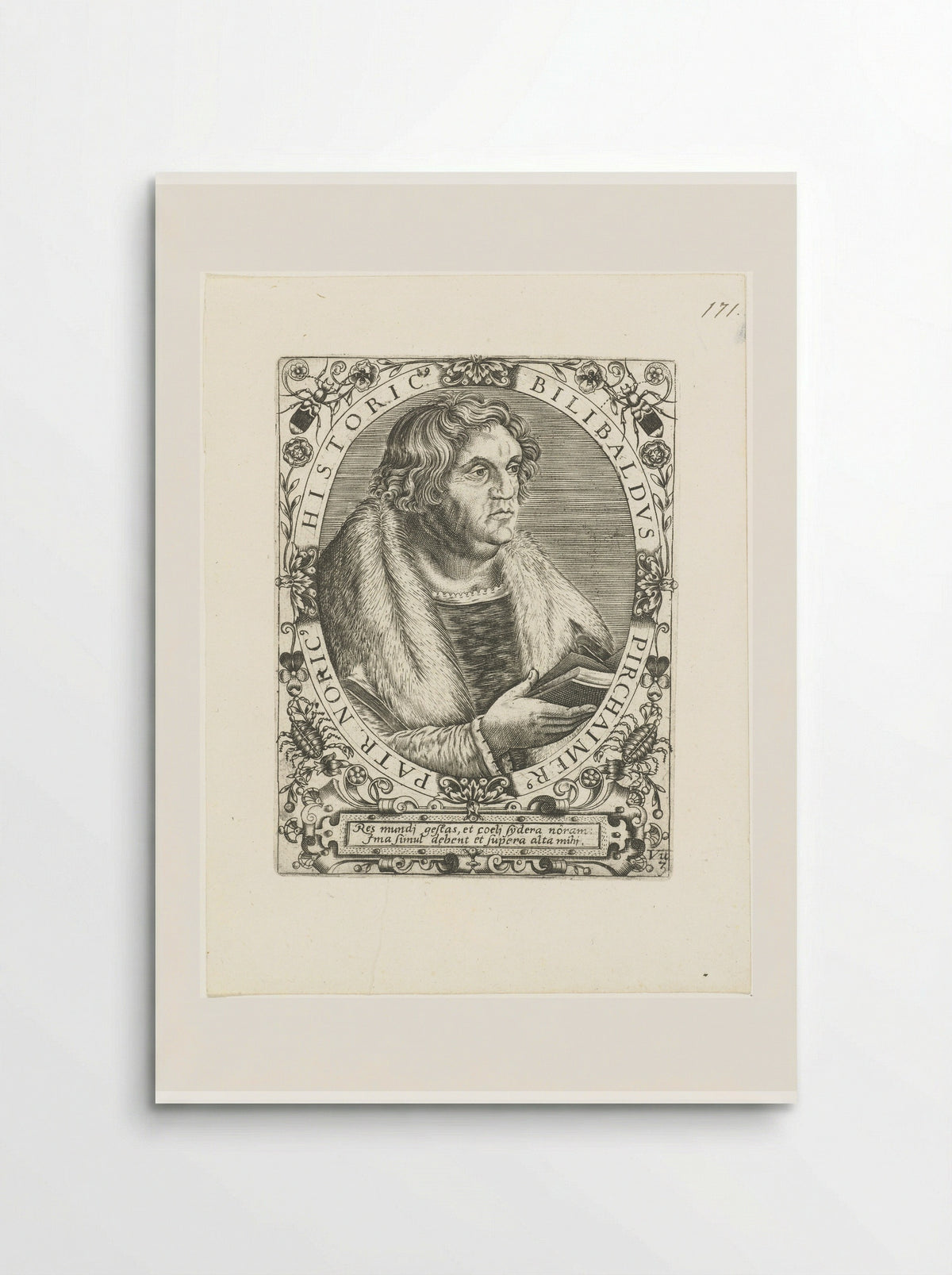Portret van Willibald Pirckheimer - Theodor de Bry - Poster