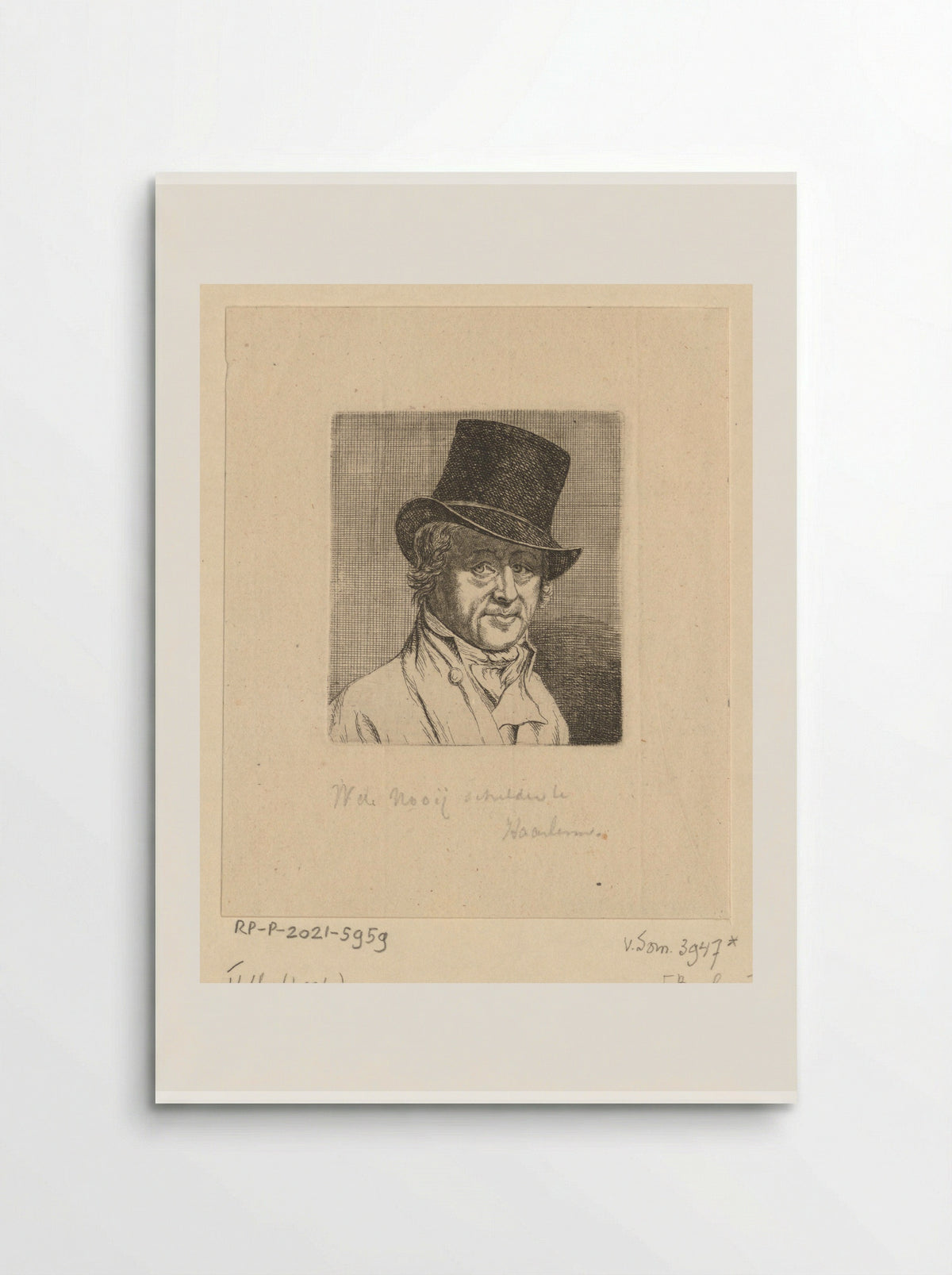 Portret van Wouterus de Nooy - Ernst Willem Jan Bagelaar - Poster