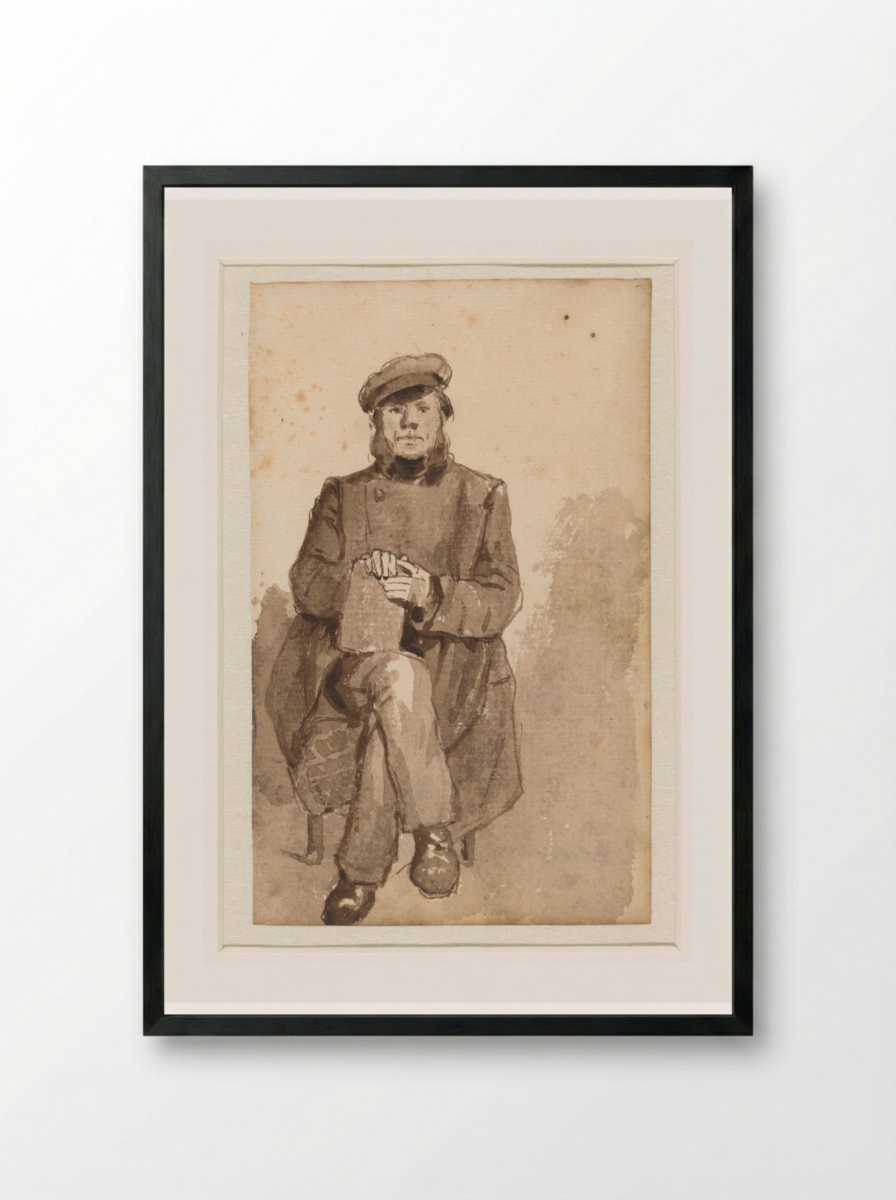 Portret van de boekhandelaar David Blok - Jan Weissenbruch - Framed Print Black