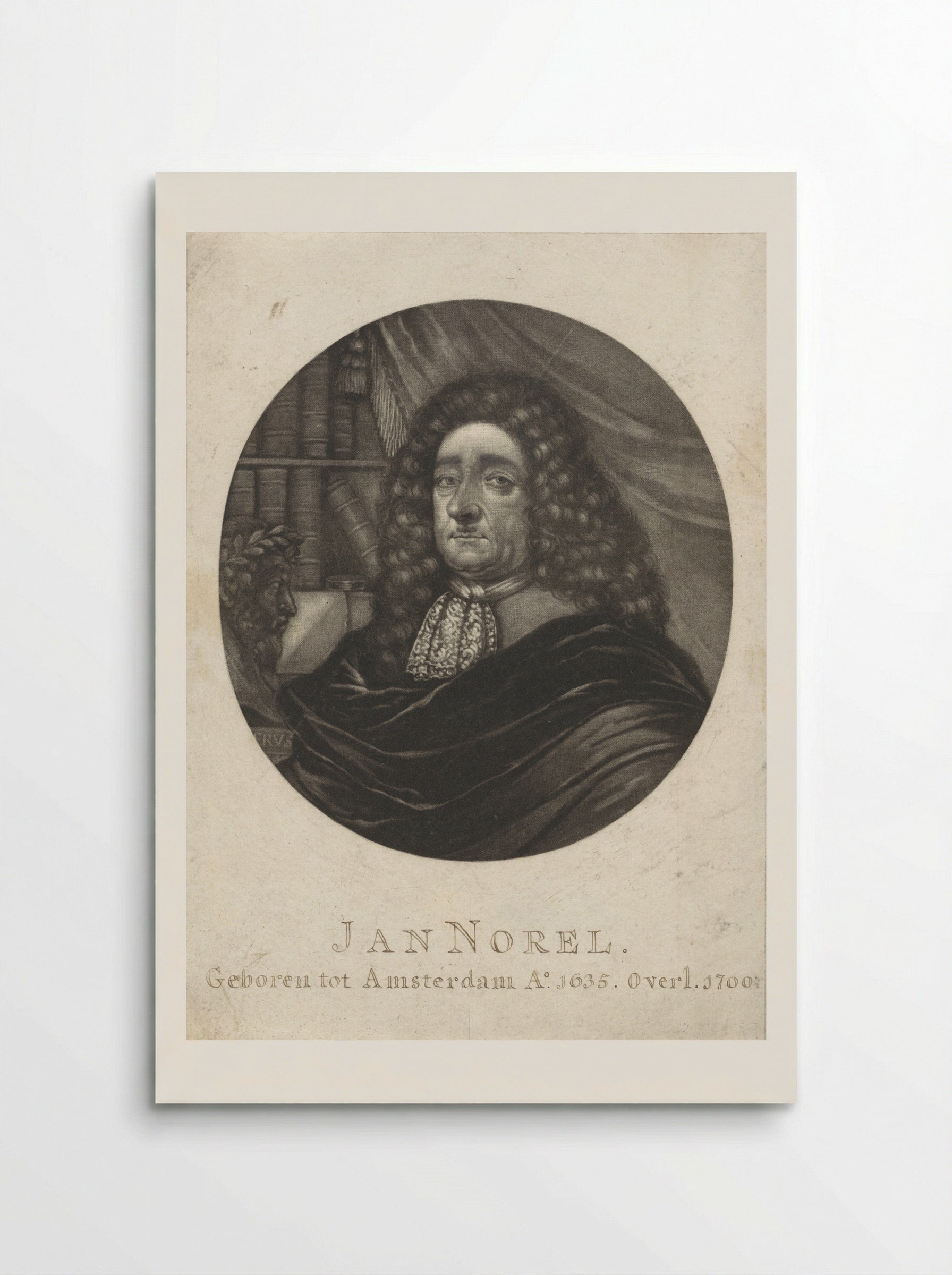Portret van de dichter Jan Norel - Pieter Schenk (I) - Poster