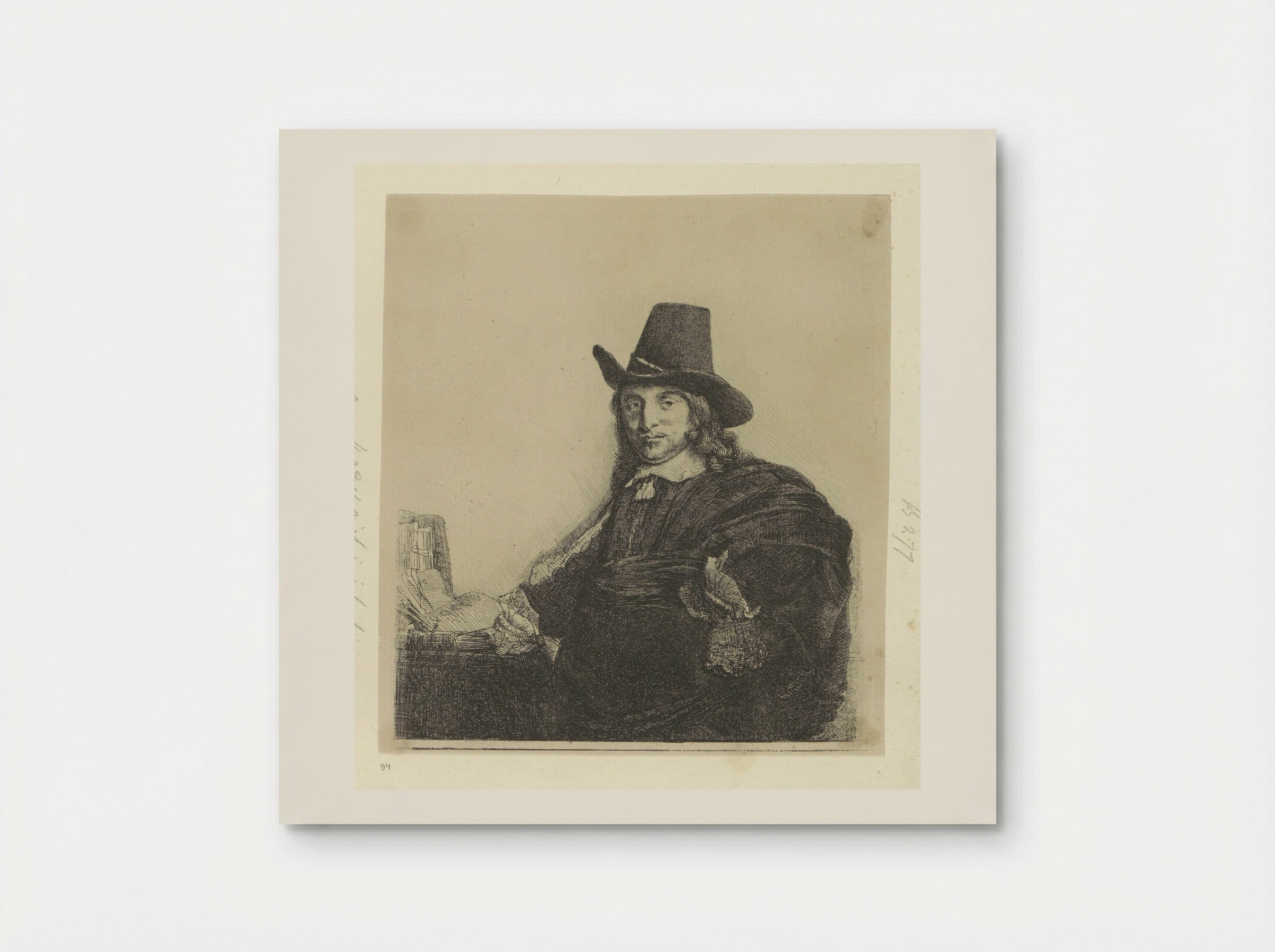 Portret van de schilder Jan Asselijn - Henry Louis Basan - Poster
