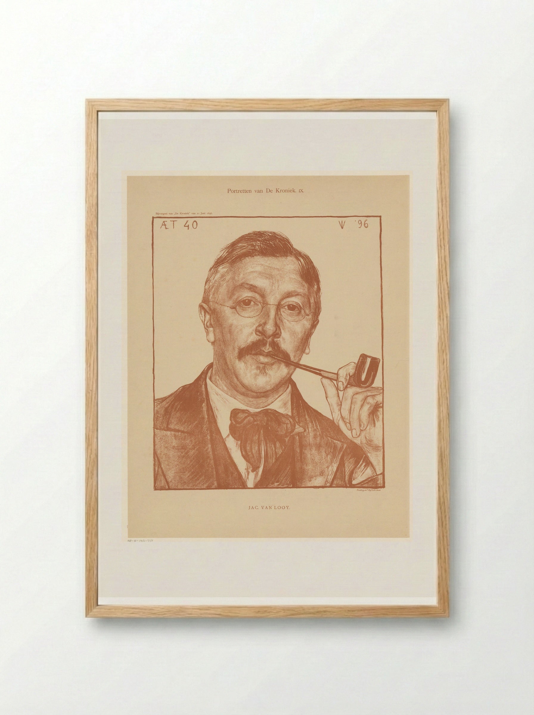 Portret van de schilder Maurits van der Valk - Jac van Looij - Framed Print Wood