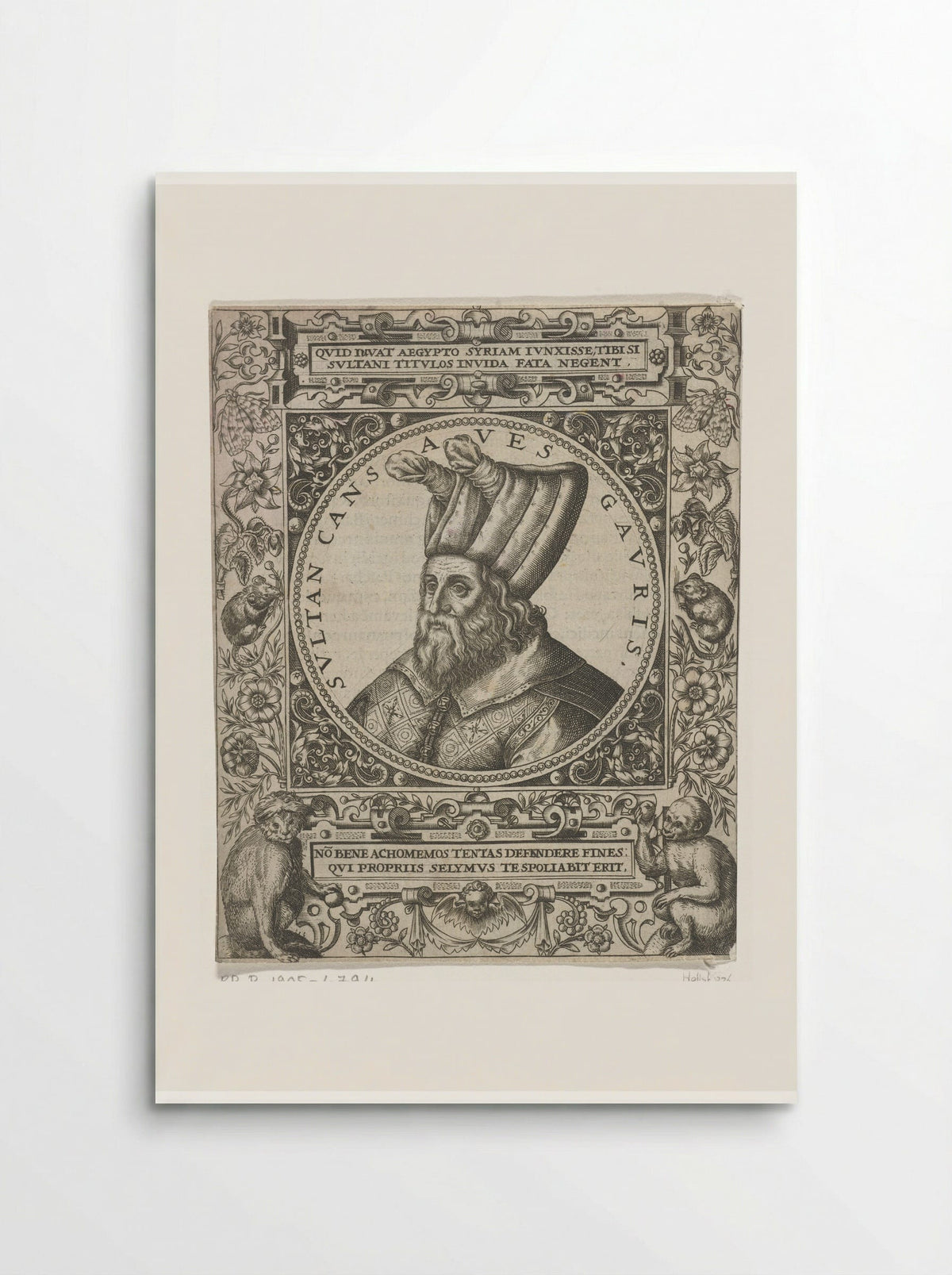 Portret van de sultan Cansaves Gauris - Theodor de Bry - Poster
