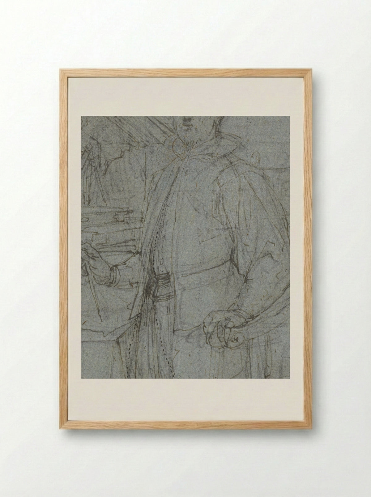 Portret van een architect - Ambrogio Giovanni Figino - Framed Print Wood