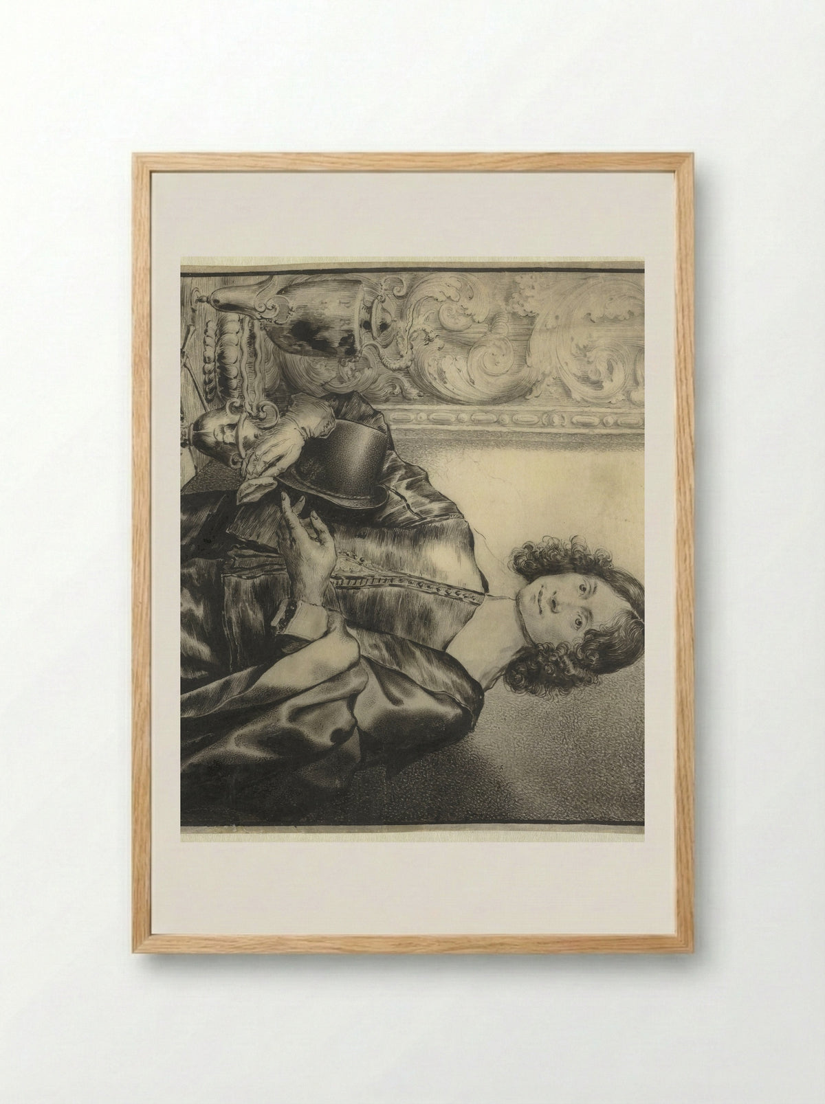 Portret van een edelsmid - Pieter Rottermondt - Framed Print Wood