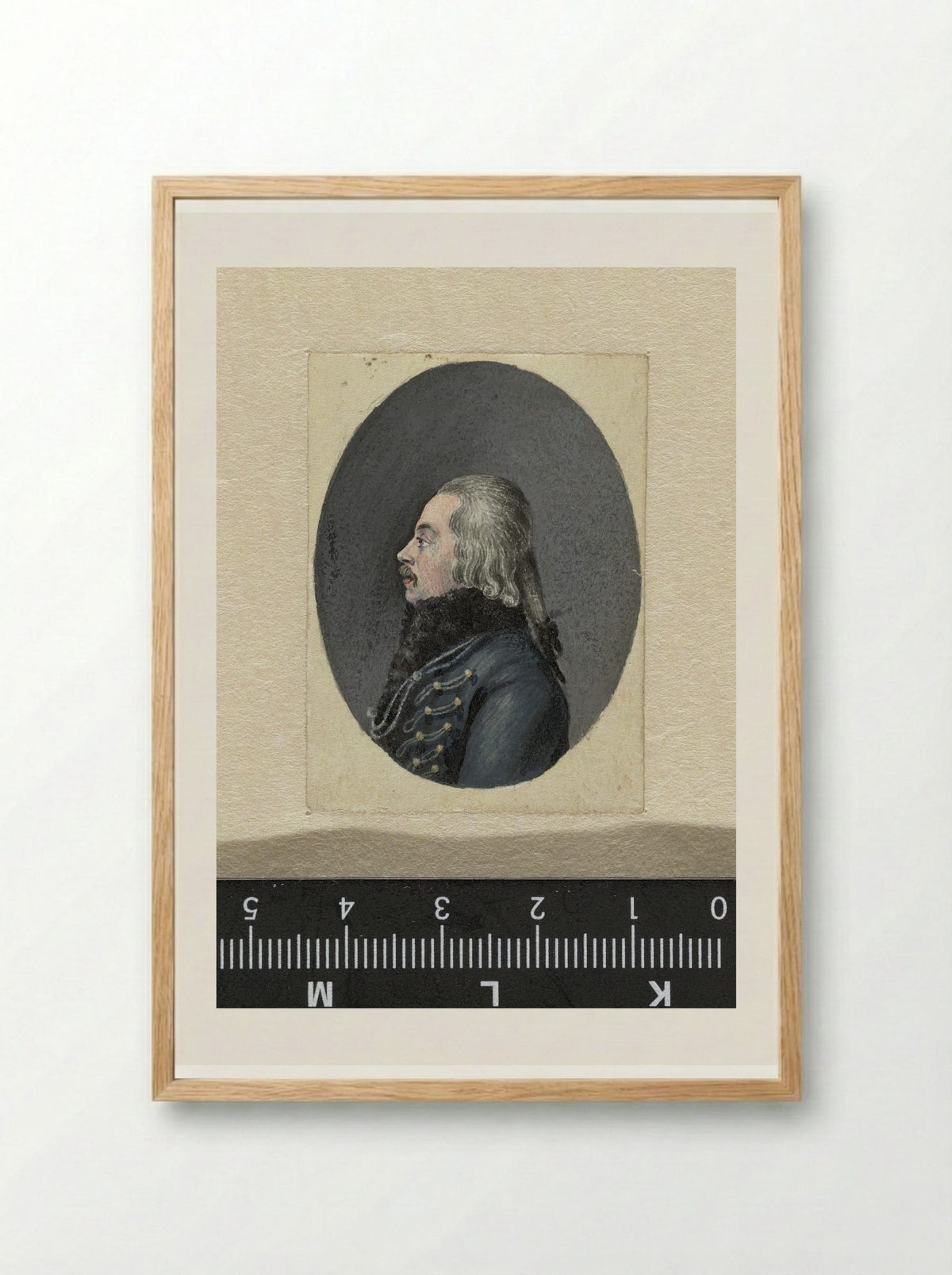 Portret van een huzarenofficier - Ernst Willem Jan Bagelaar - Framed Print Wood