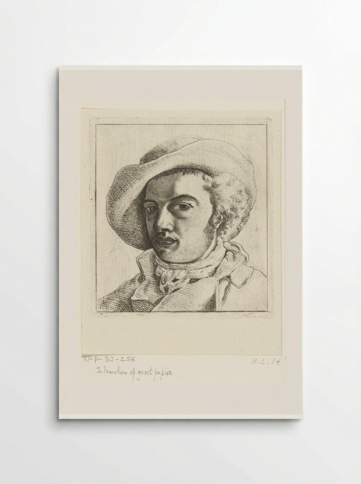 Portret van een jonge man met hoed - Ernst Willem Jan Bagelaar - Poster