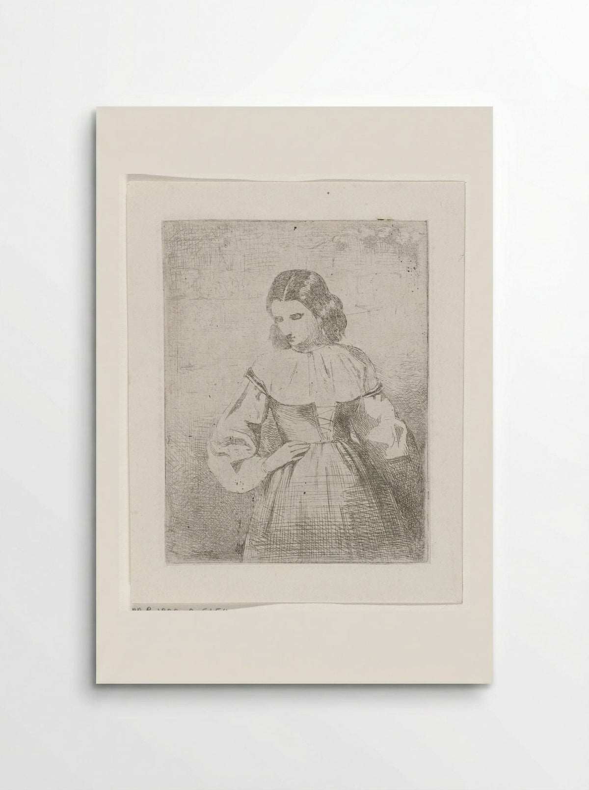 Portret van een jonge vrouw - Philippus Anthonius Alexander Kanne - Poster