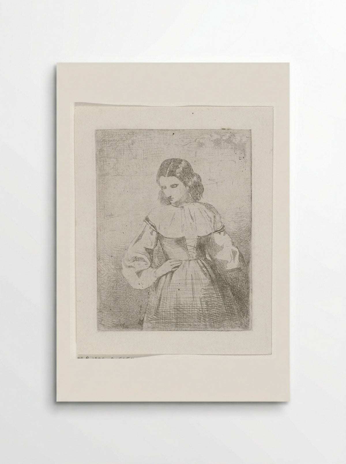 Portret van een jonge vrouw - Philippus Anthonius Alexander Kanne - Poster