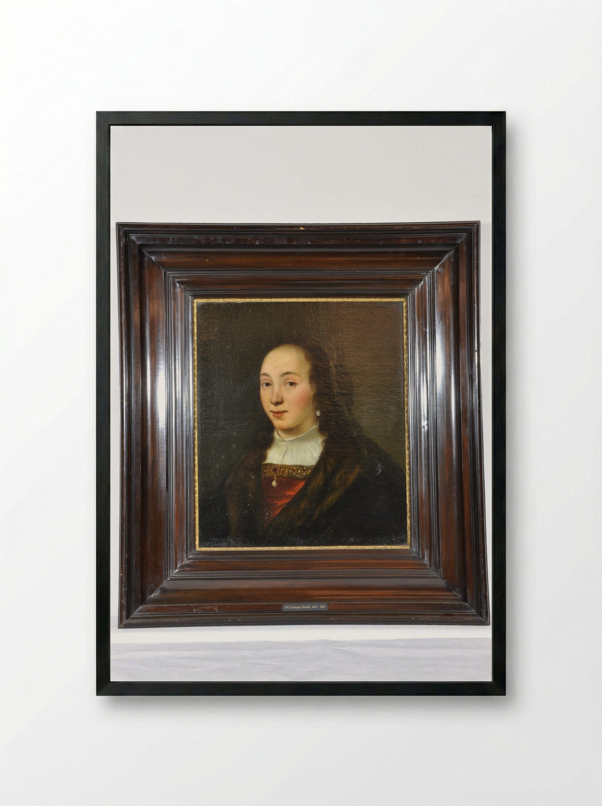 Portret van een jongen, genaamd 'Het zoontje van admiraal van Nes' - François Verwilt - Framed Print Black