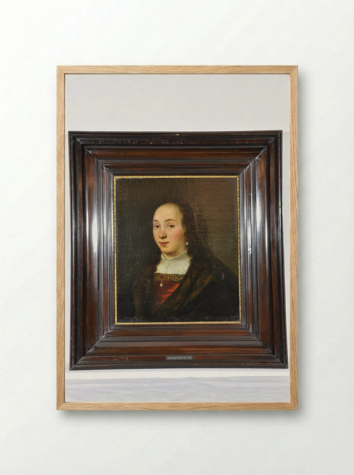 Portret van een jongen, genaamd 'Het zoontje van admiraal van Nes' - François Verwilt - Framed Print Wood