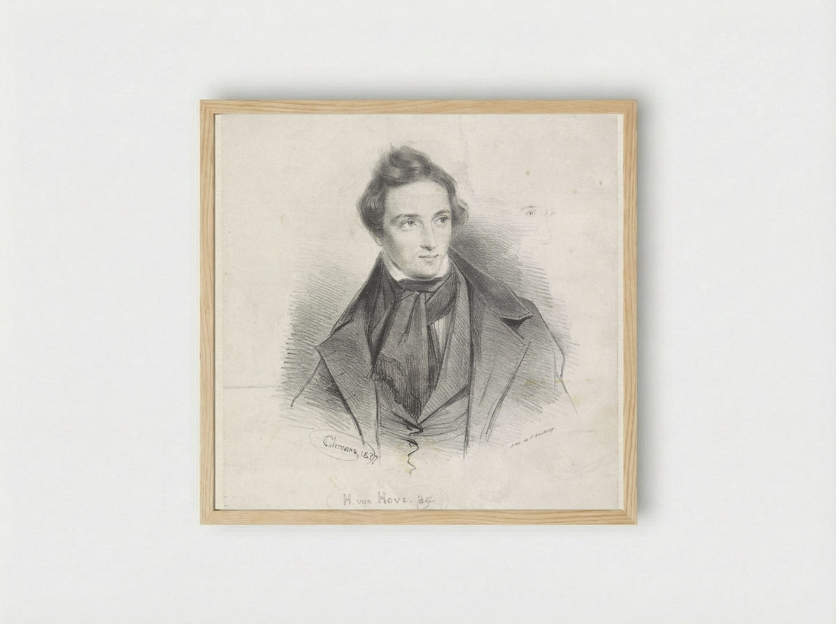 Portret van een jongen - Huib van Hove Bz - Framed Print Wood